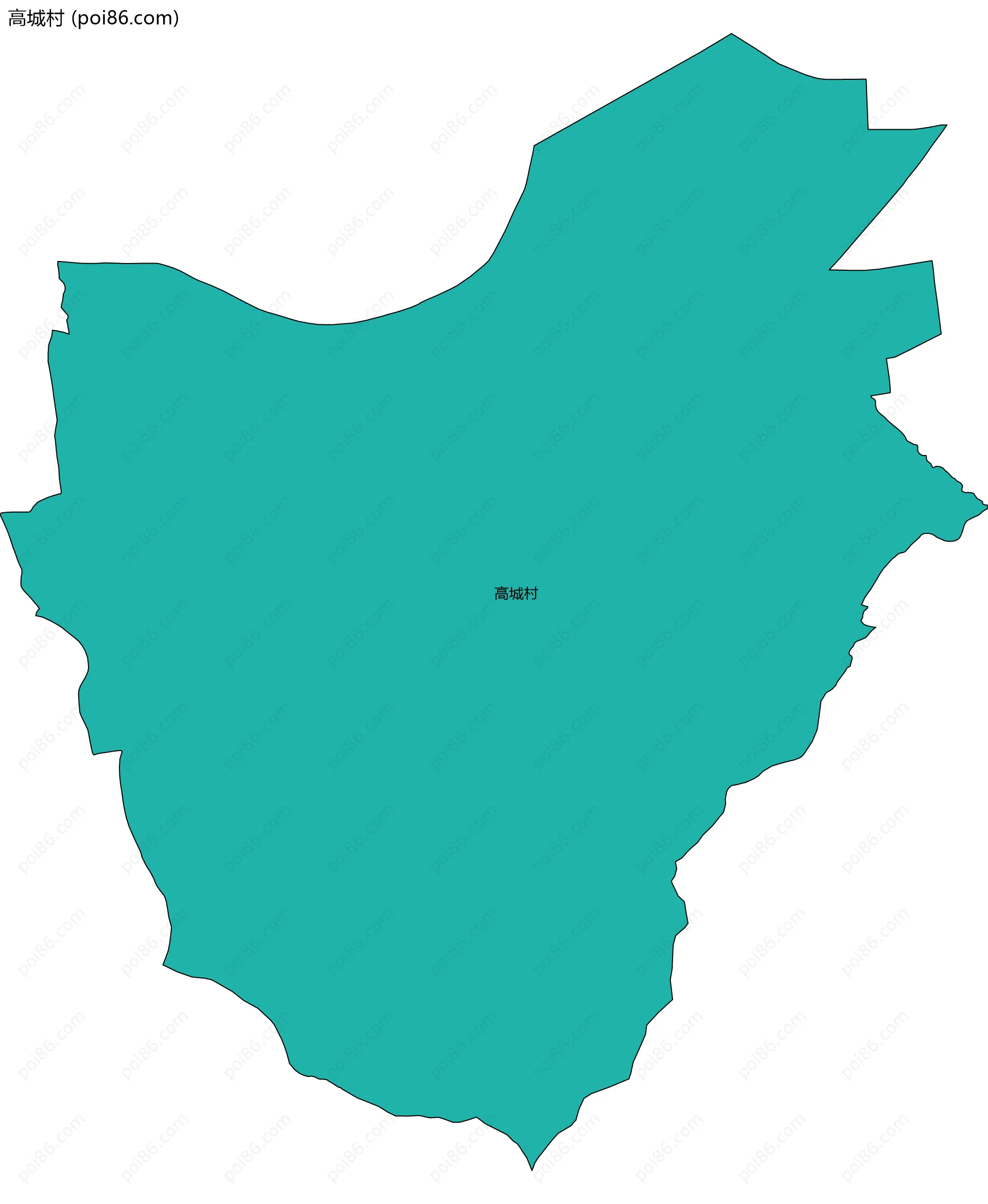 高城村边界地图