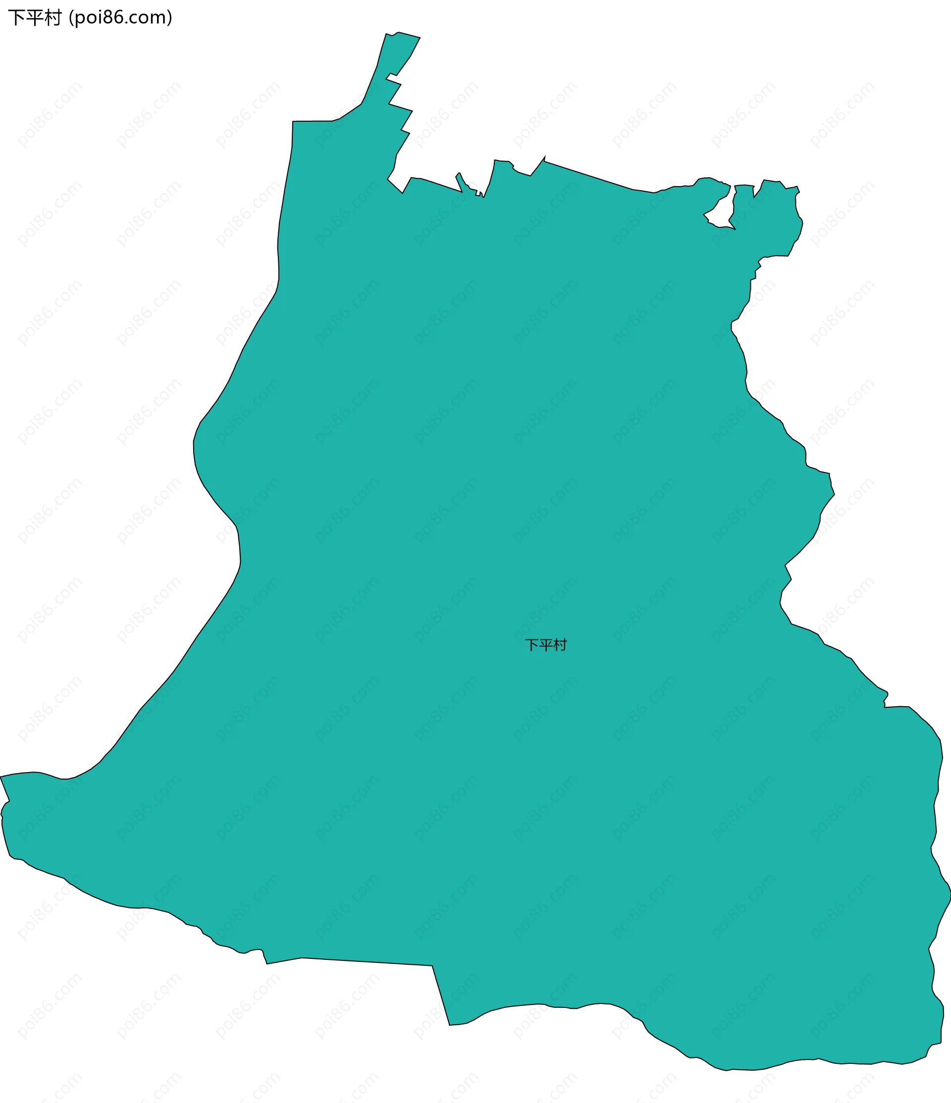 下平村边界地图