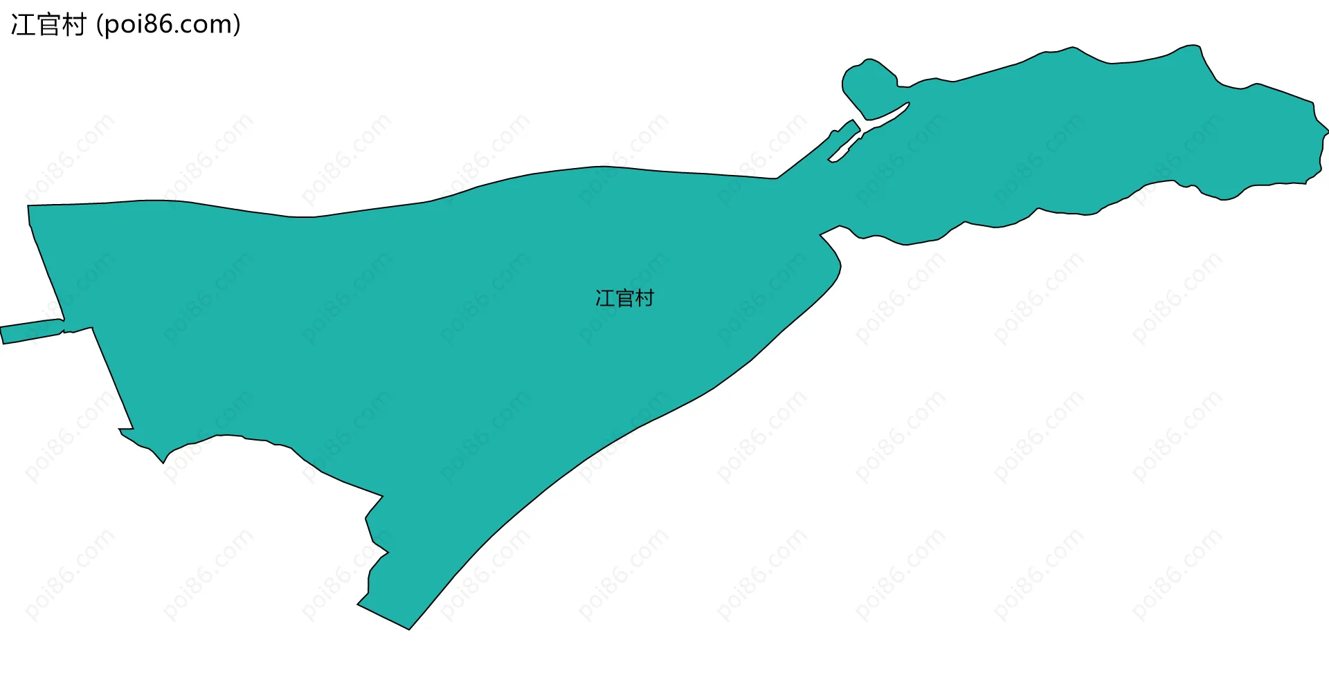 冮官村边界地图