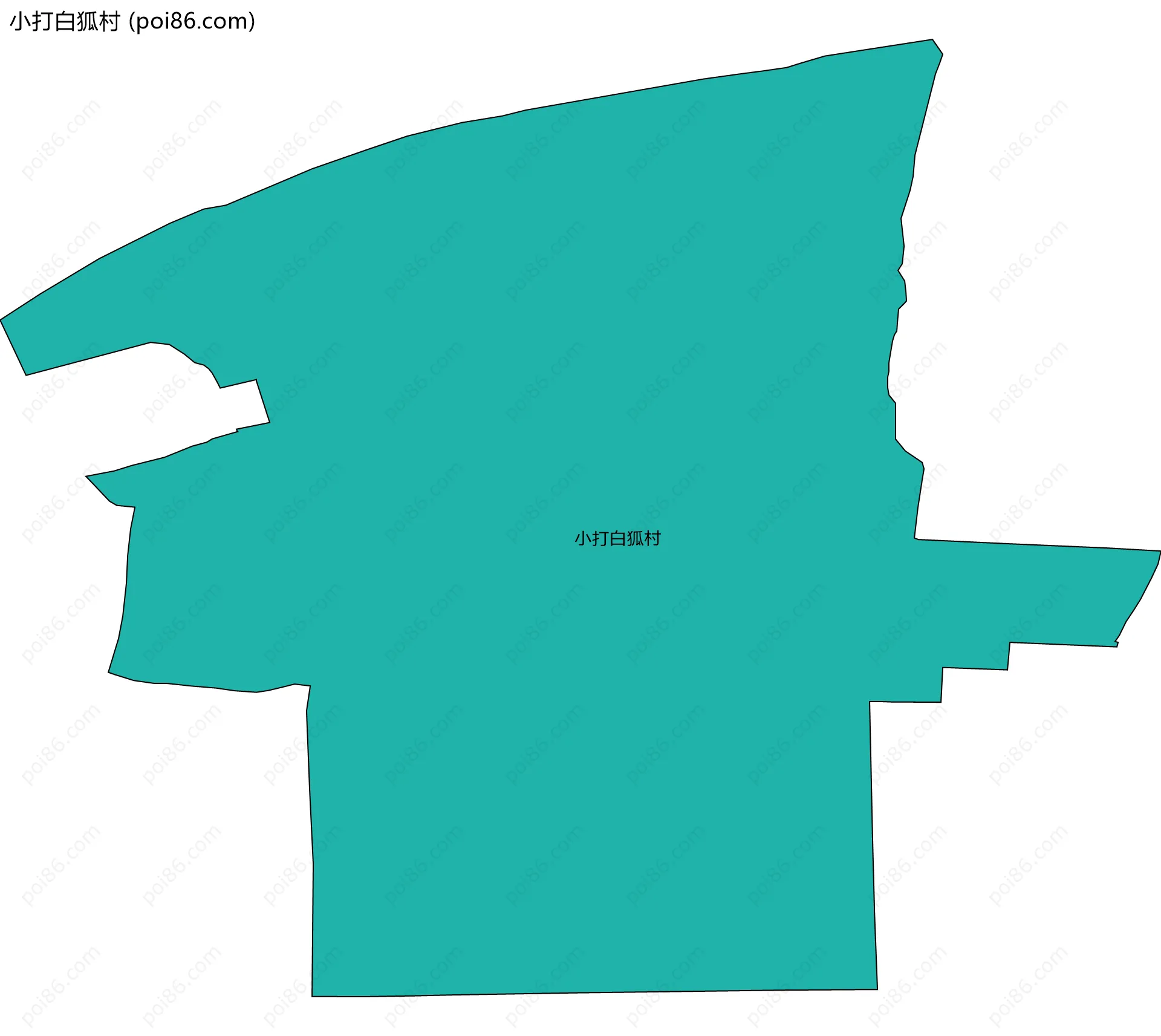 小打白狐村边界地图