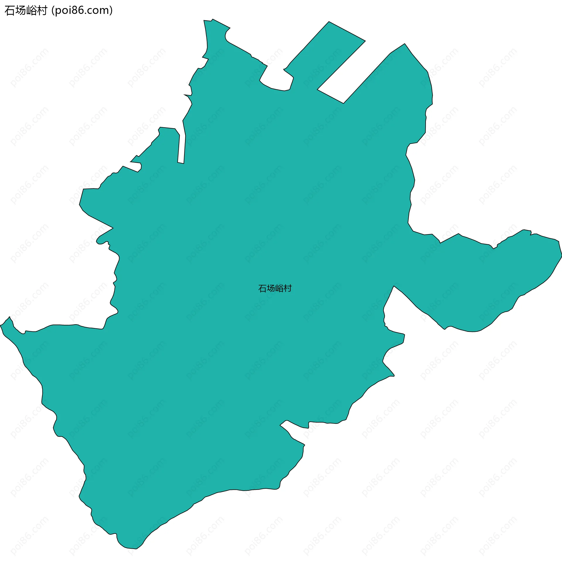 石场峪村边界地图