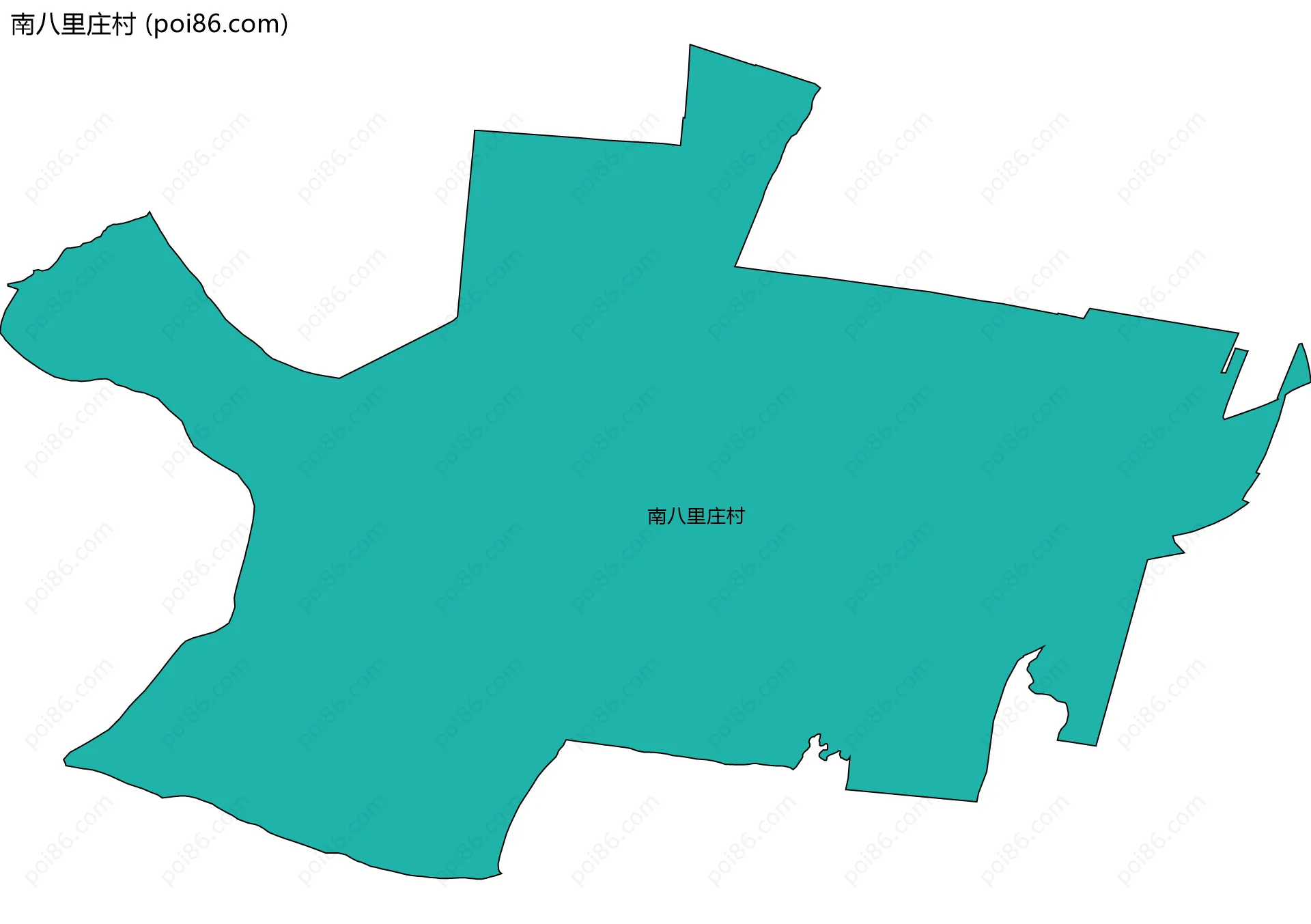 南八里庄村边界地图