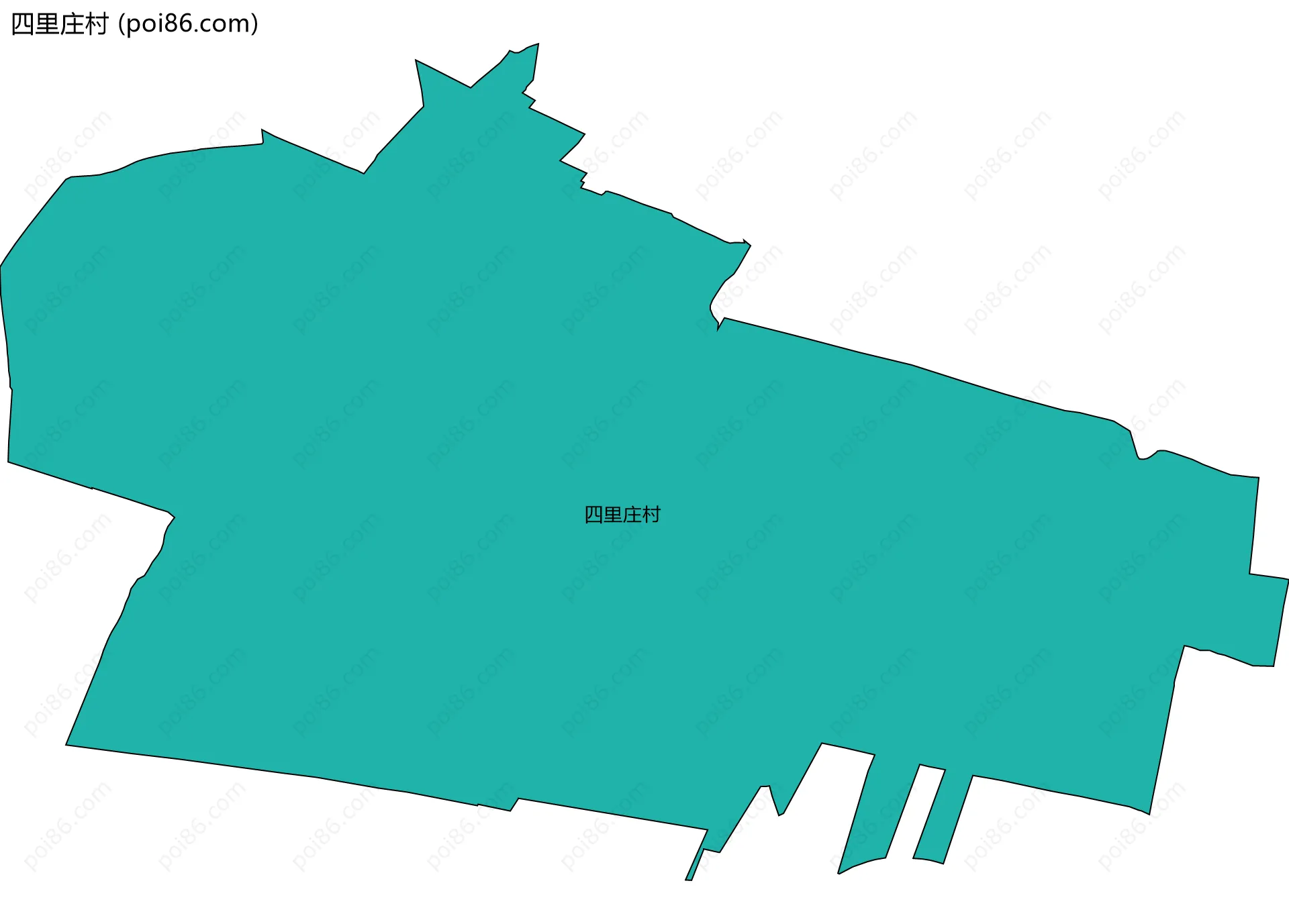 四里庄村边界地图