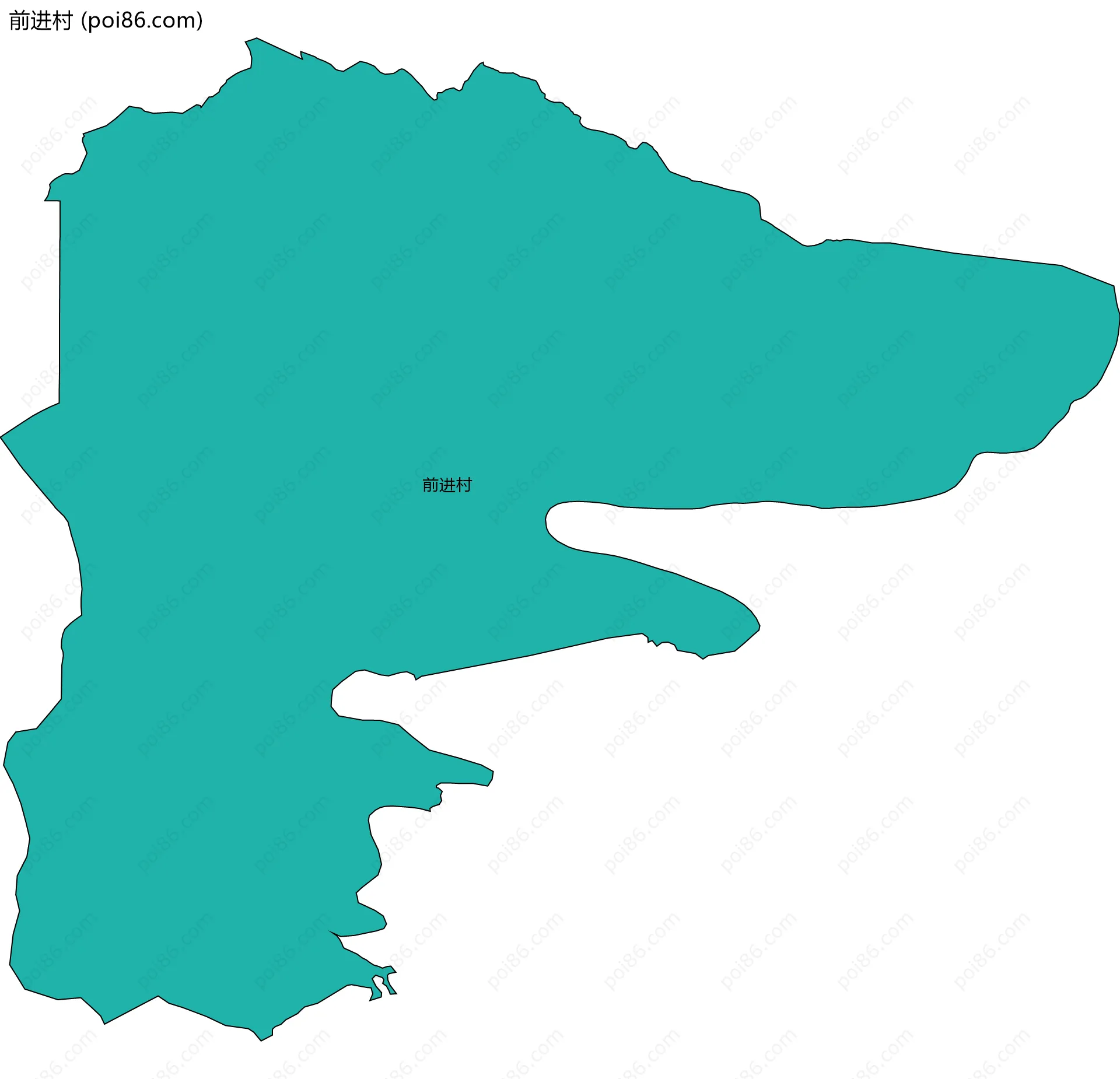 前进村边界地图