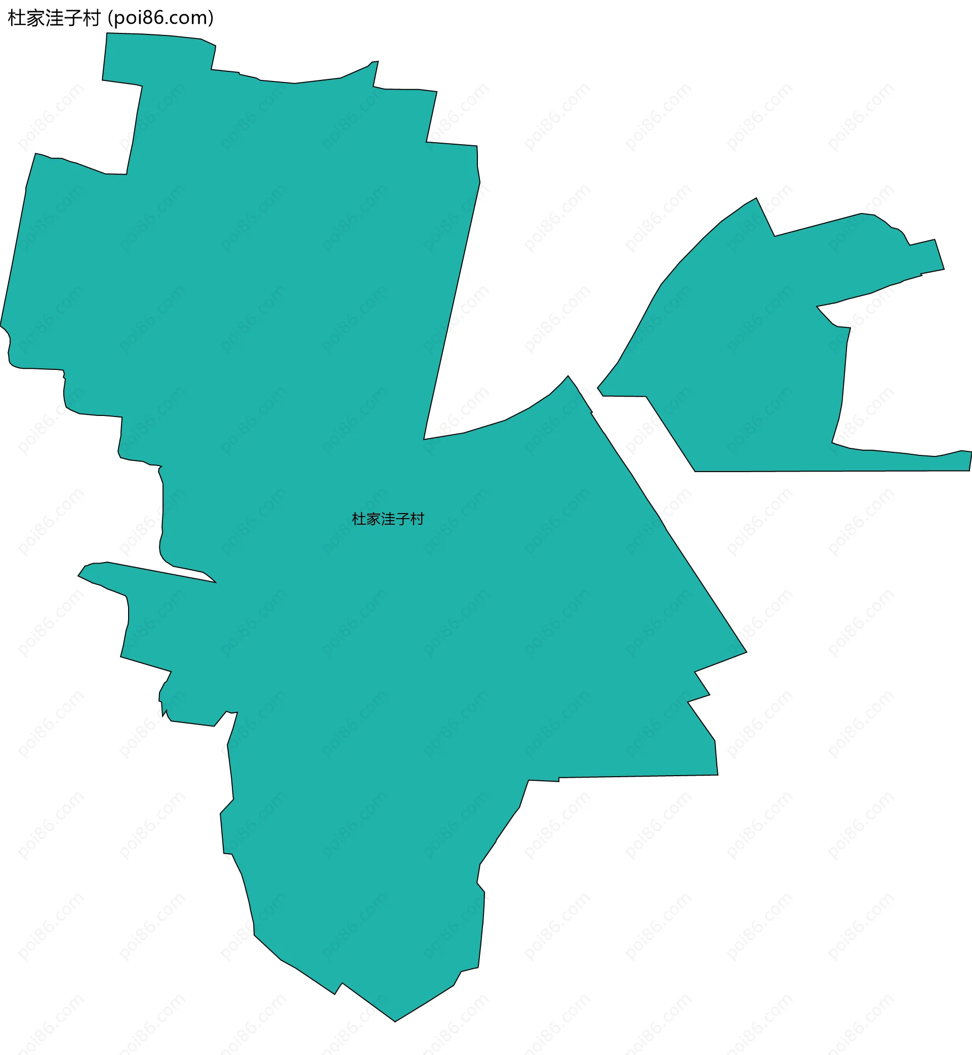 杜家洼子村边界地图