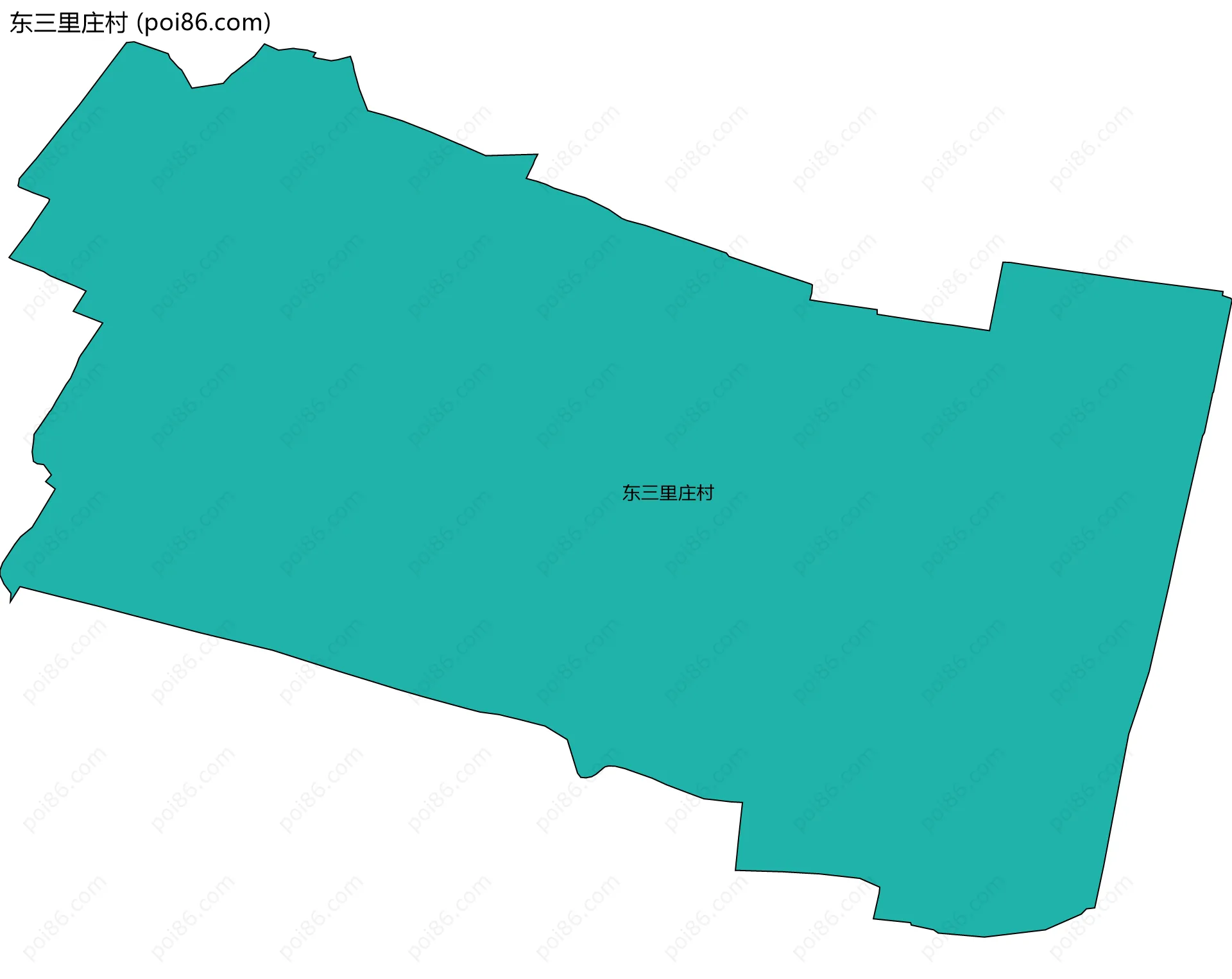 东三里庄村边界地图