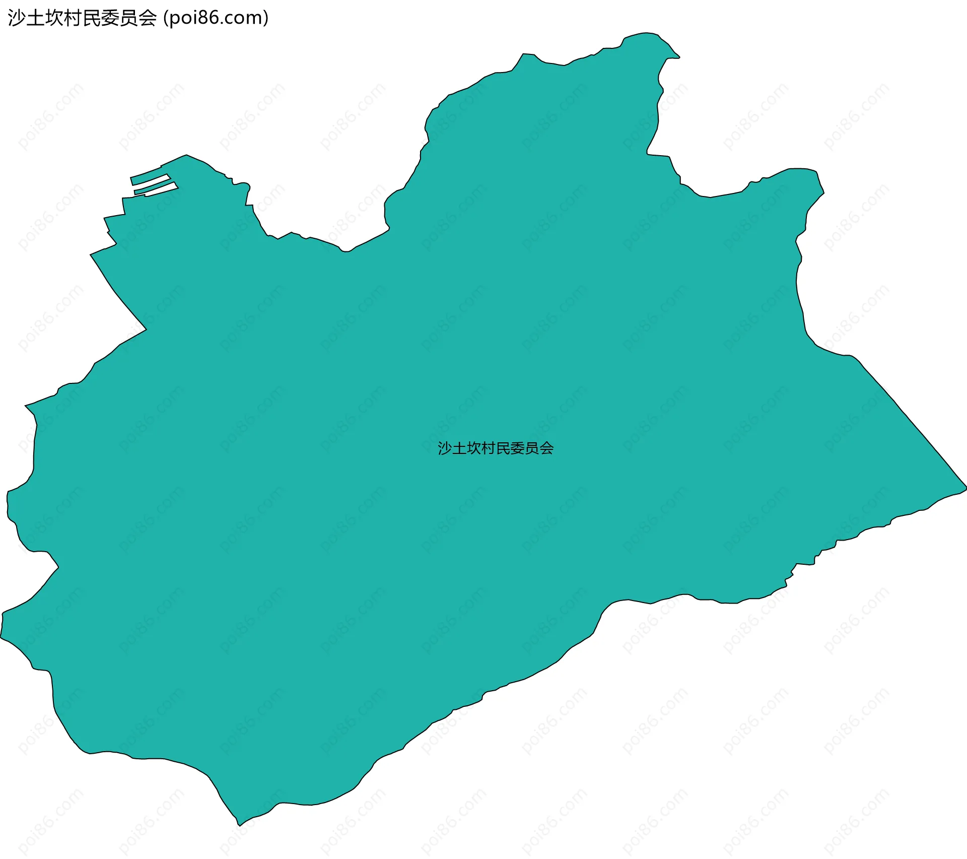 沙土坎村民委员会边界地图