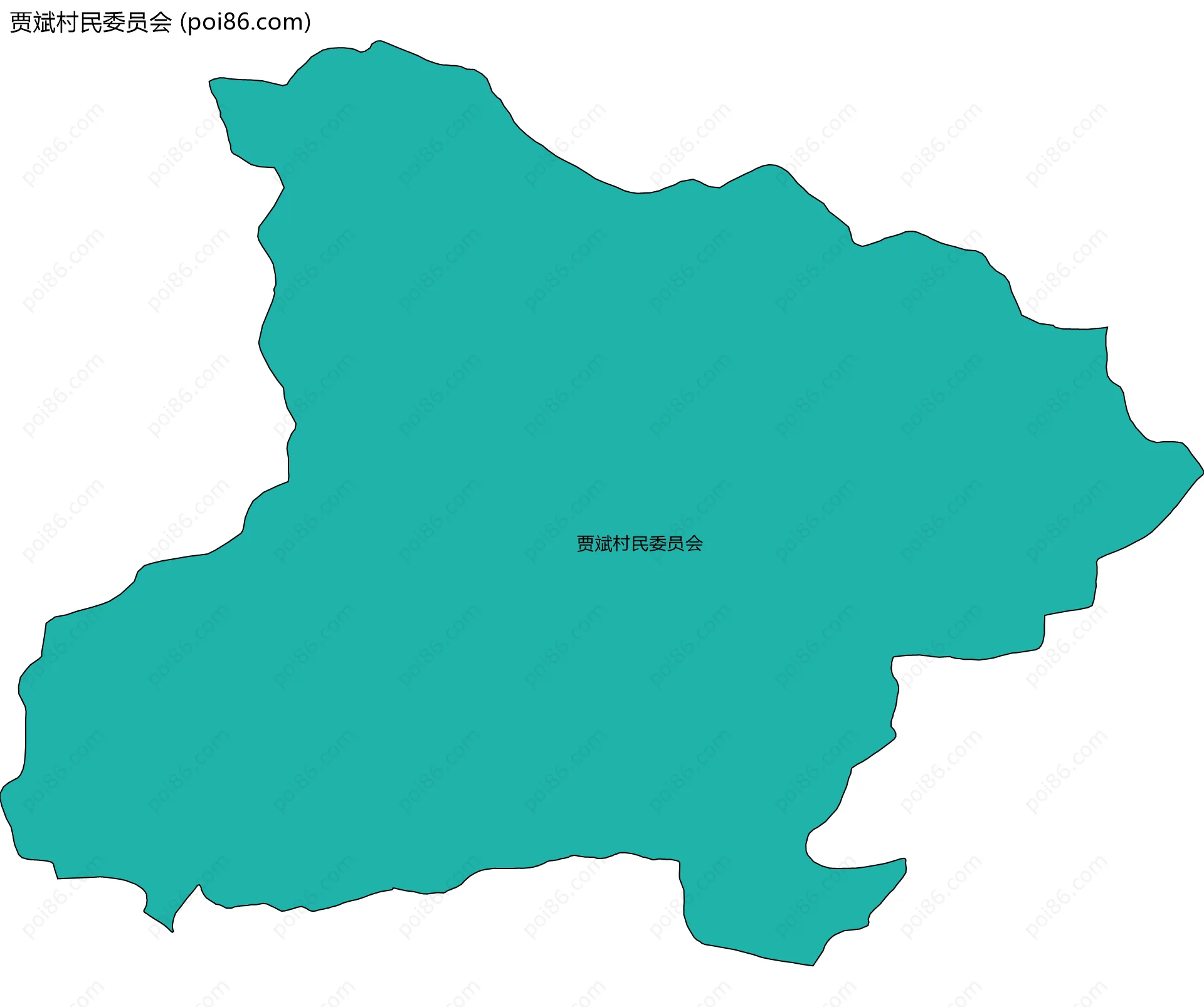 贾斌村民委员会边界地图