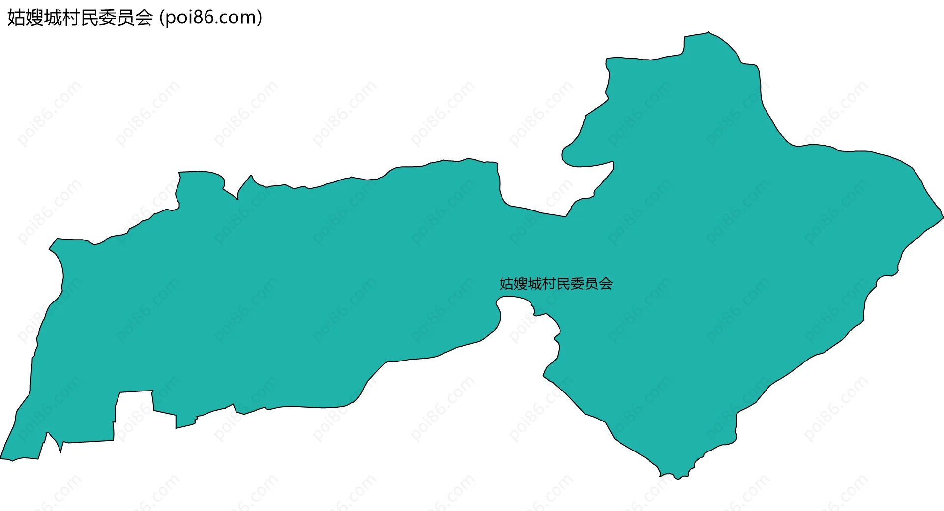 姑嫂城村民委员会边界地图