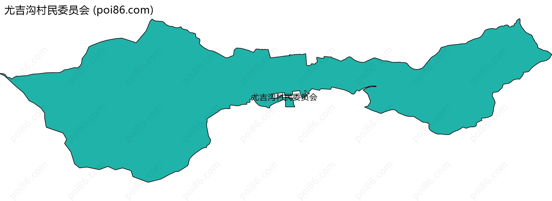 尤吉沟村民委员会边界地图