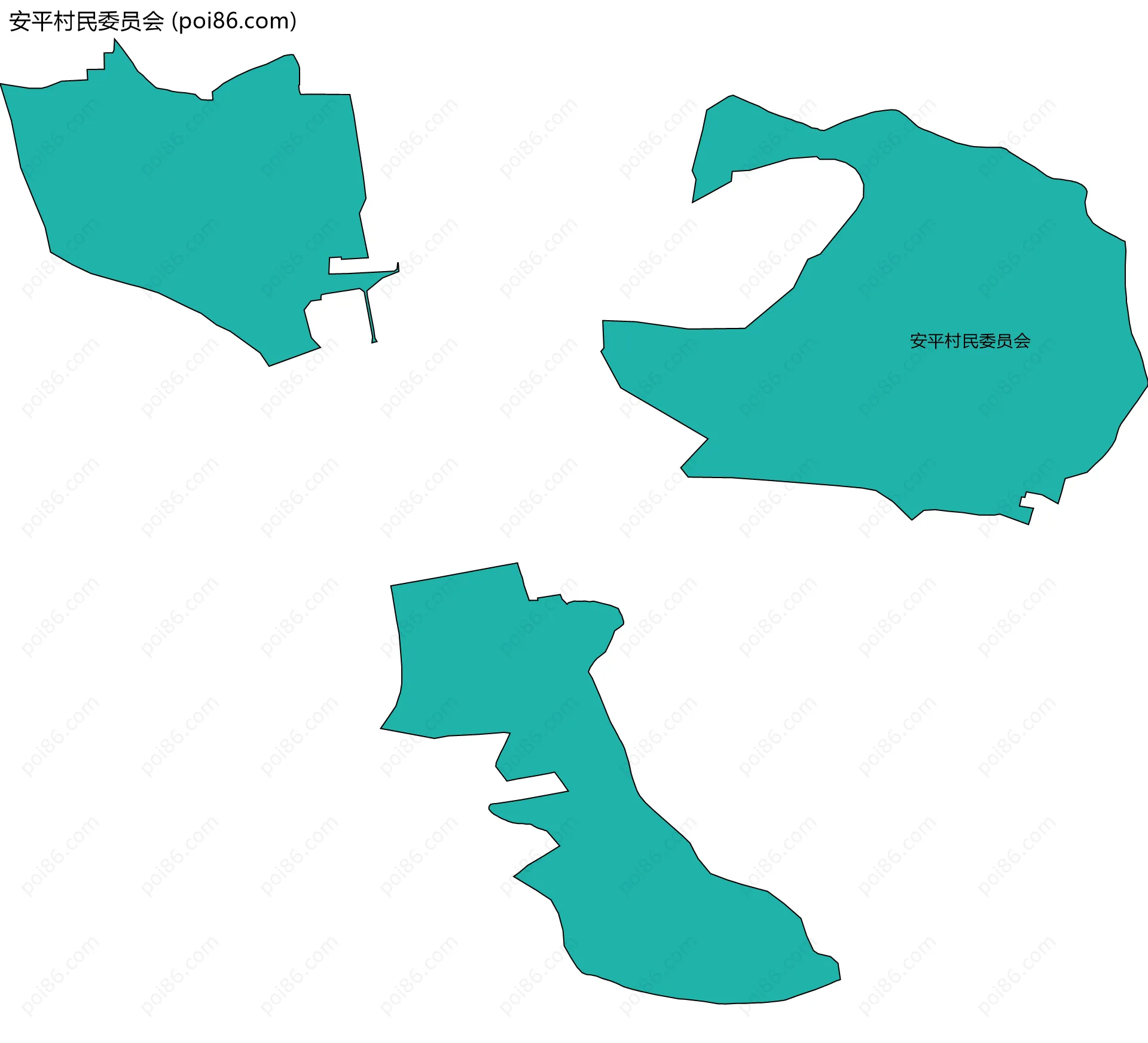 安平村民委员会边界地图