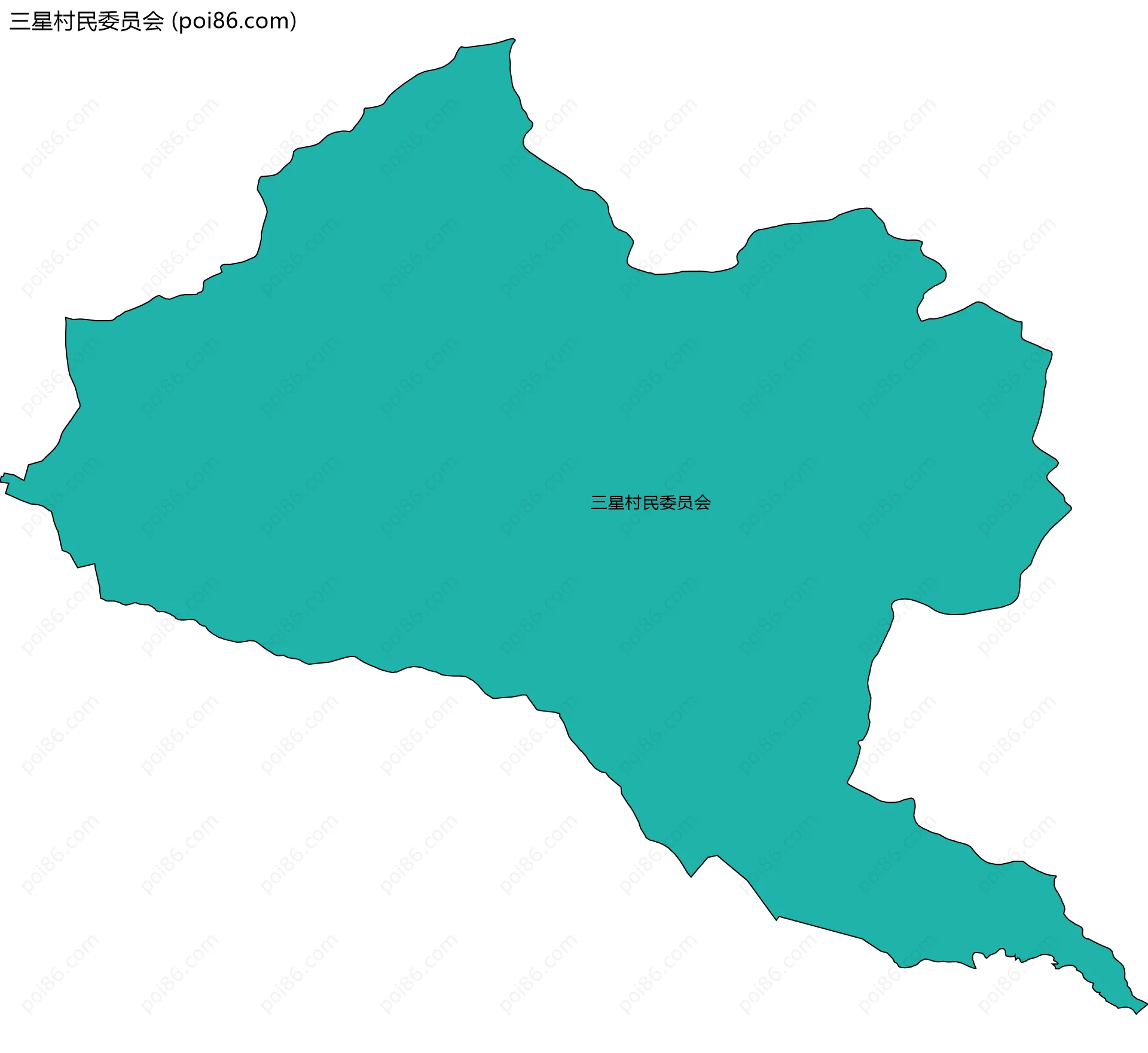 三星村民委员会边界地图