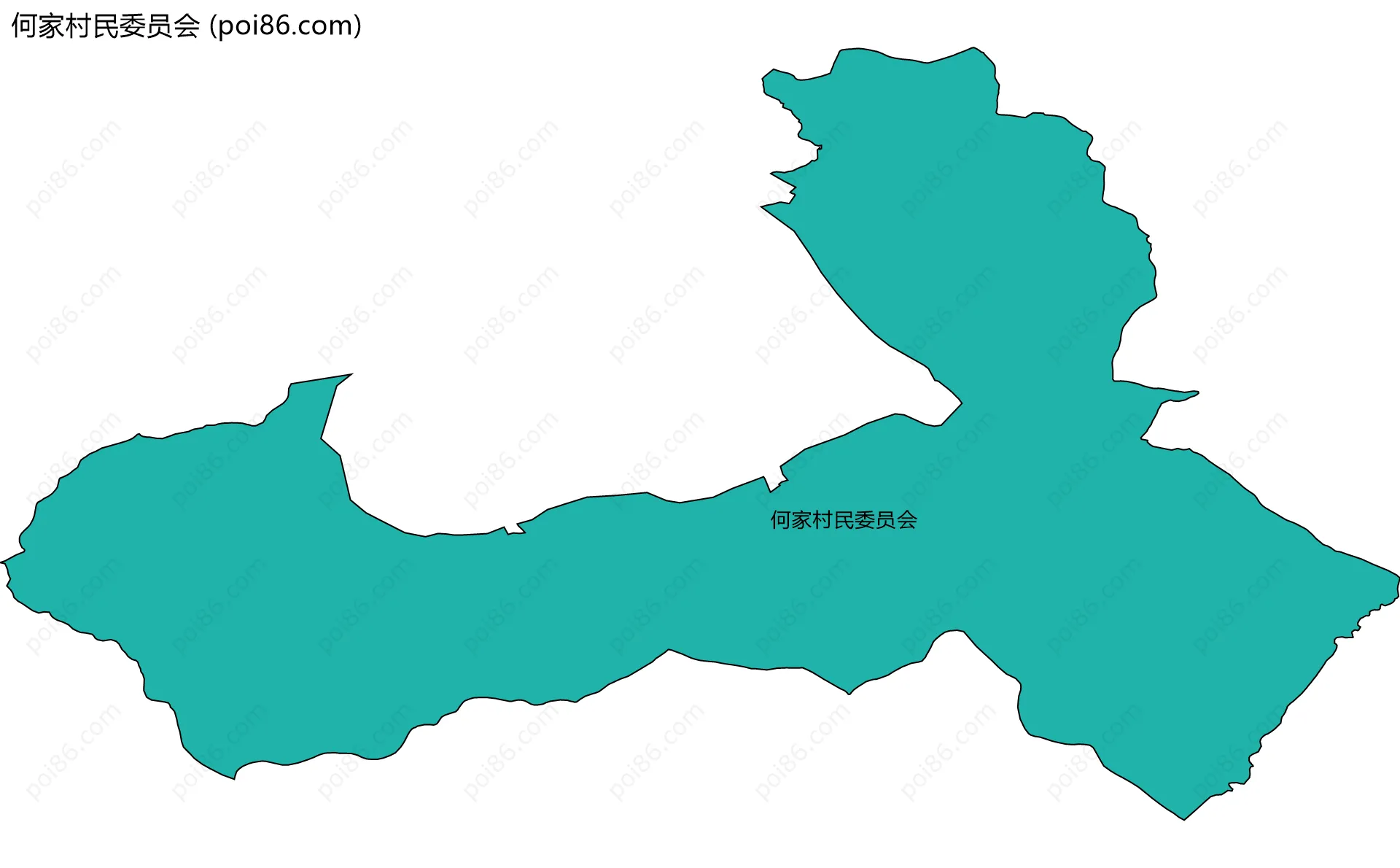 何家村民委员会边界地图