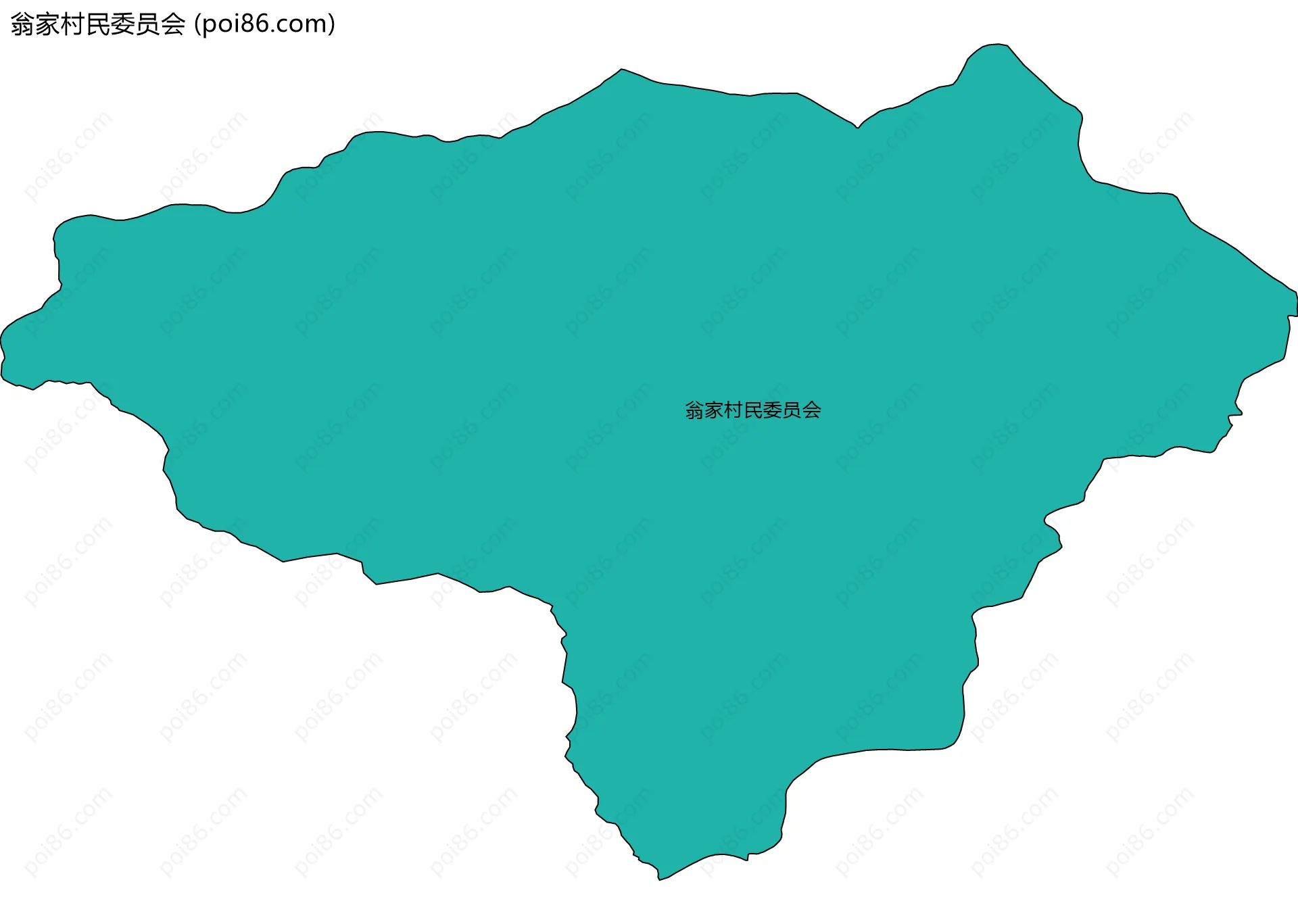 翁家村民委员会边界地图