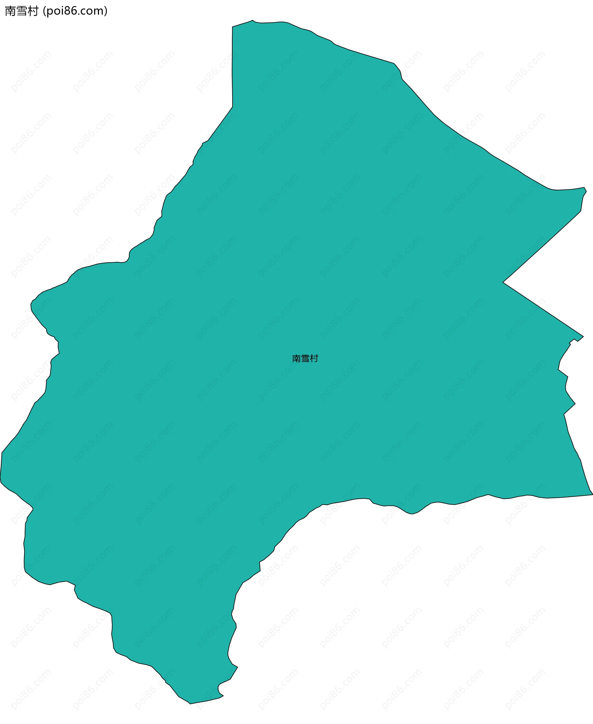 南雪村边界地图