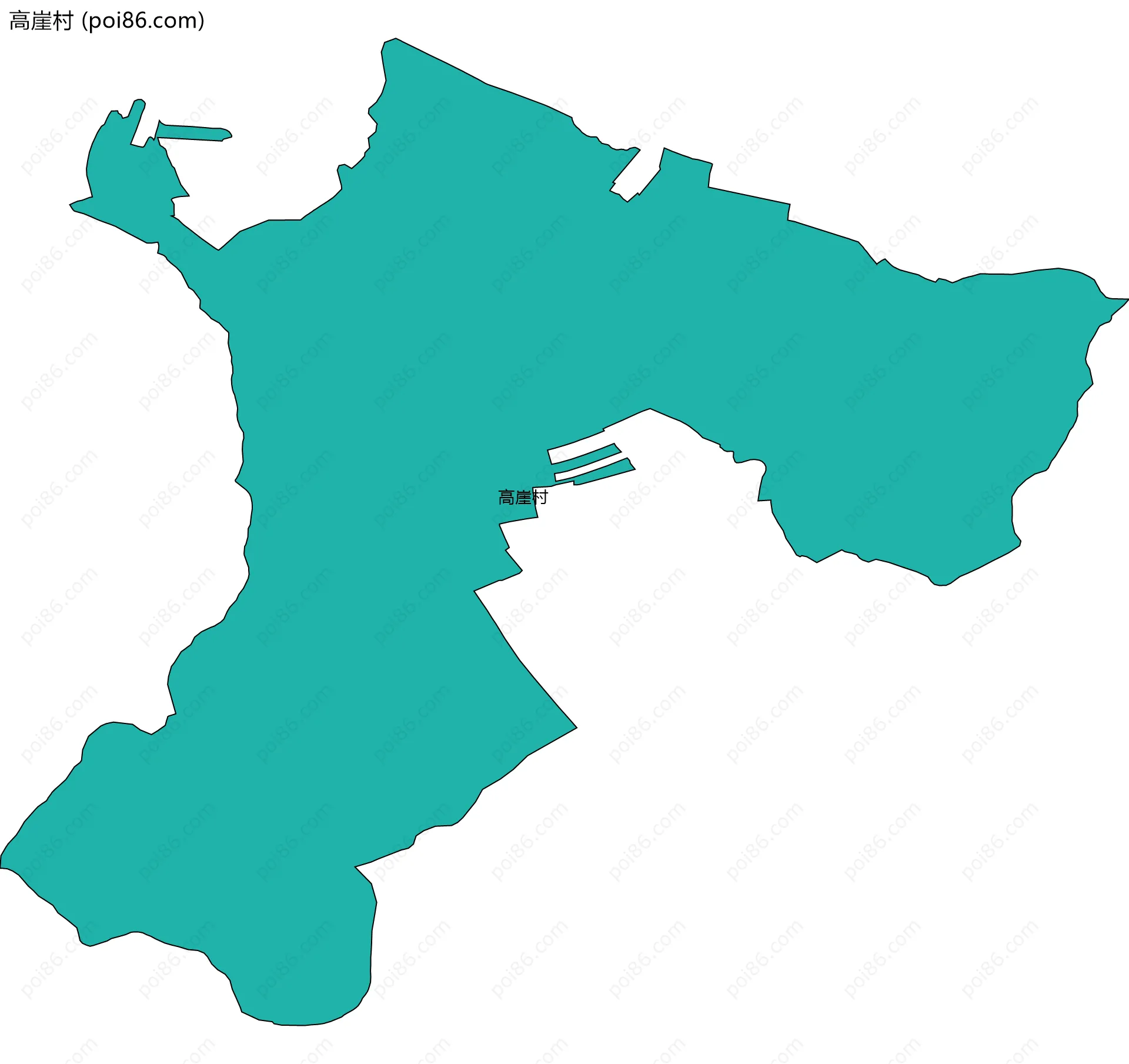 高崖村边界地图