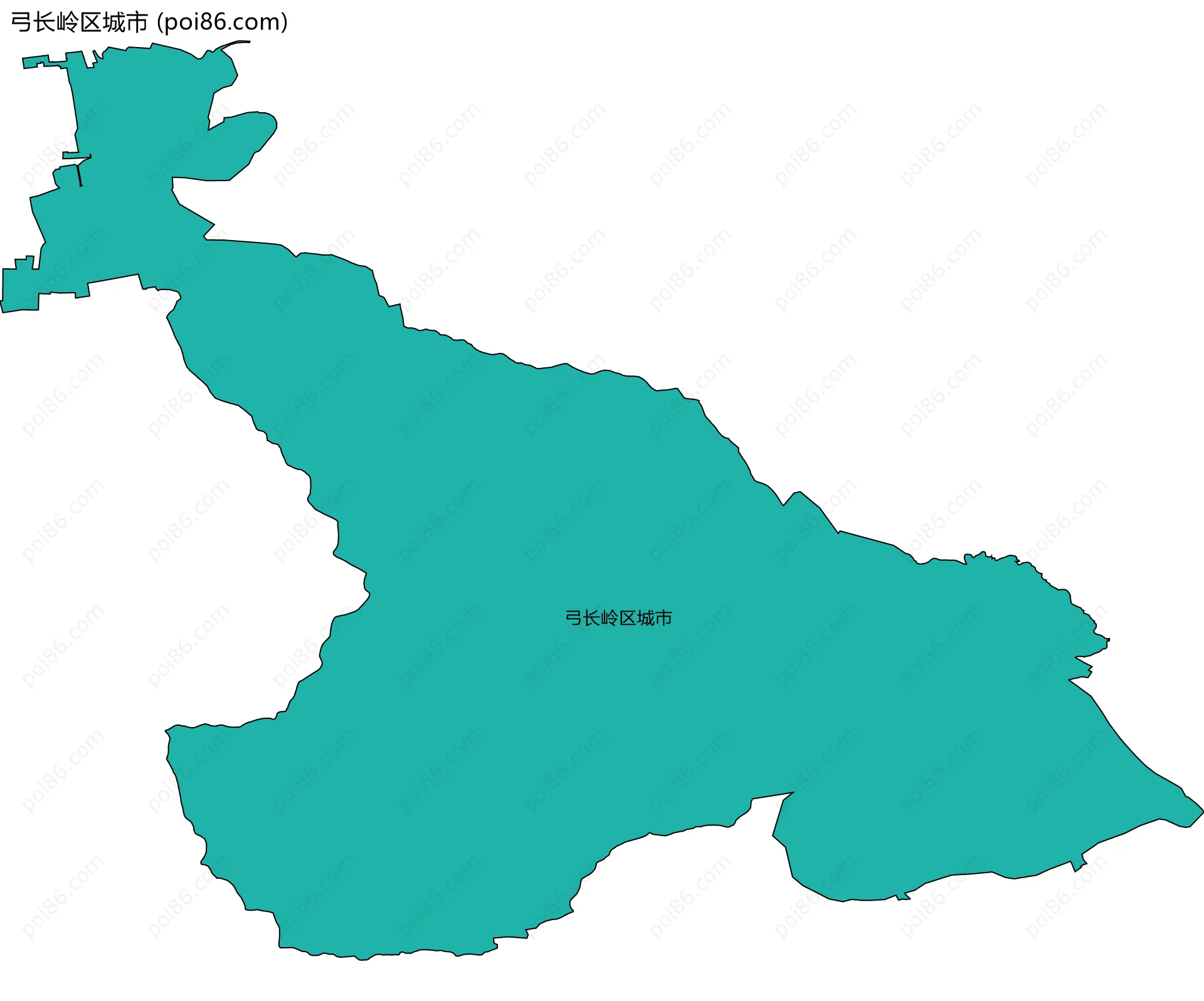 弓长岭区城市边界地图