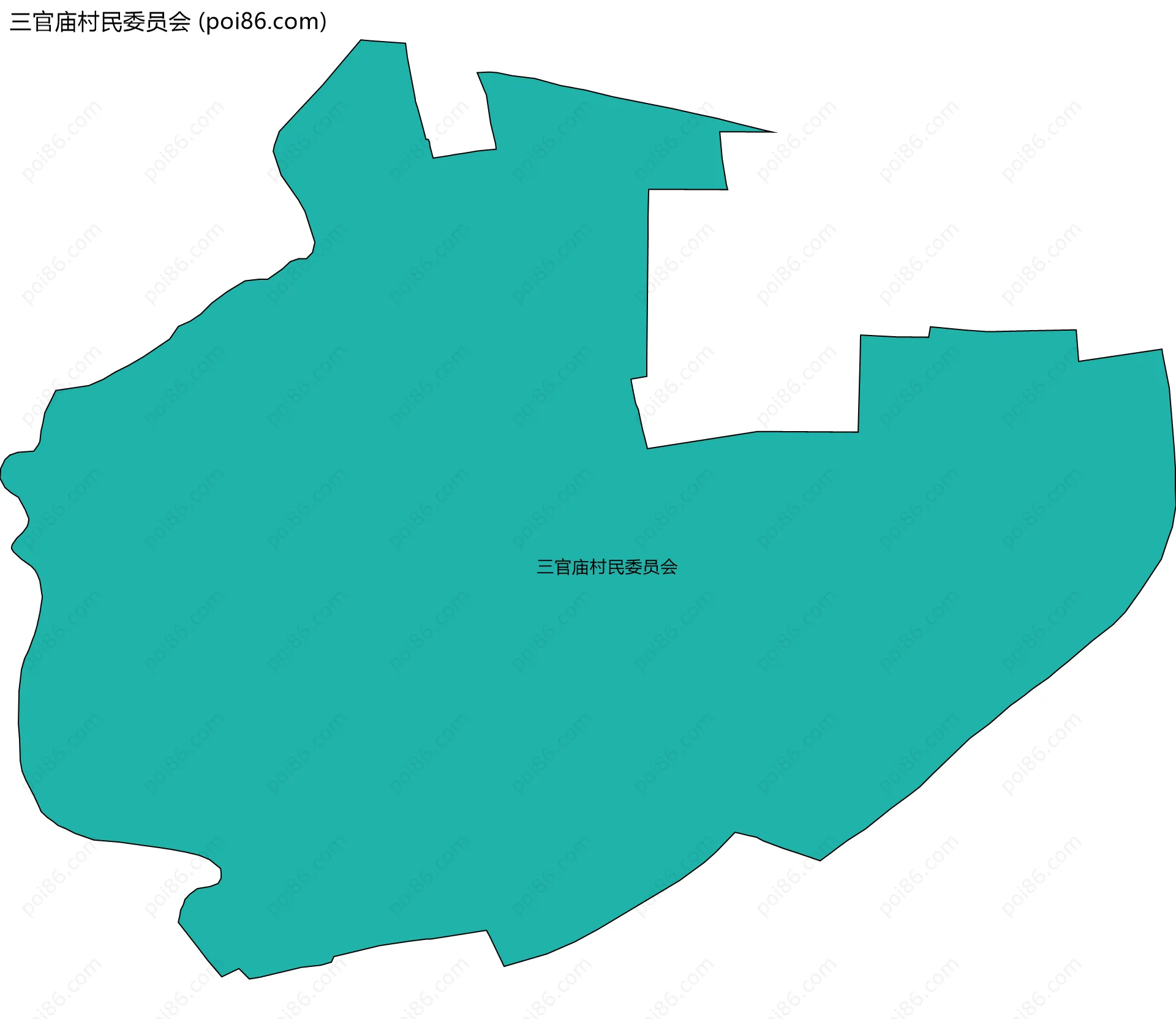 三官庙村民委员会边界地图