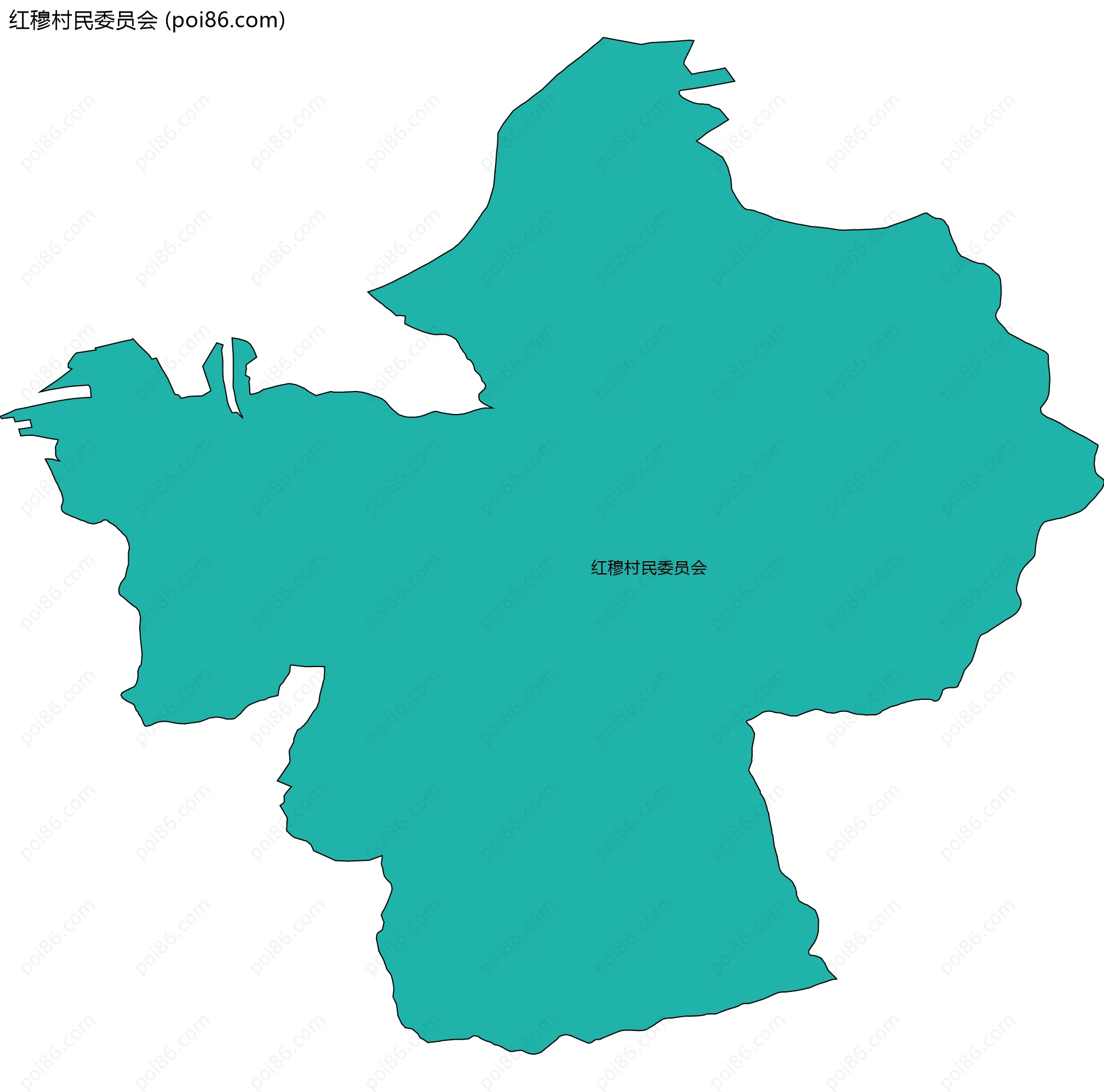 红穆村民委员会边界地图