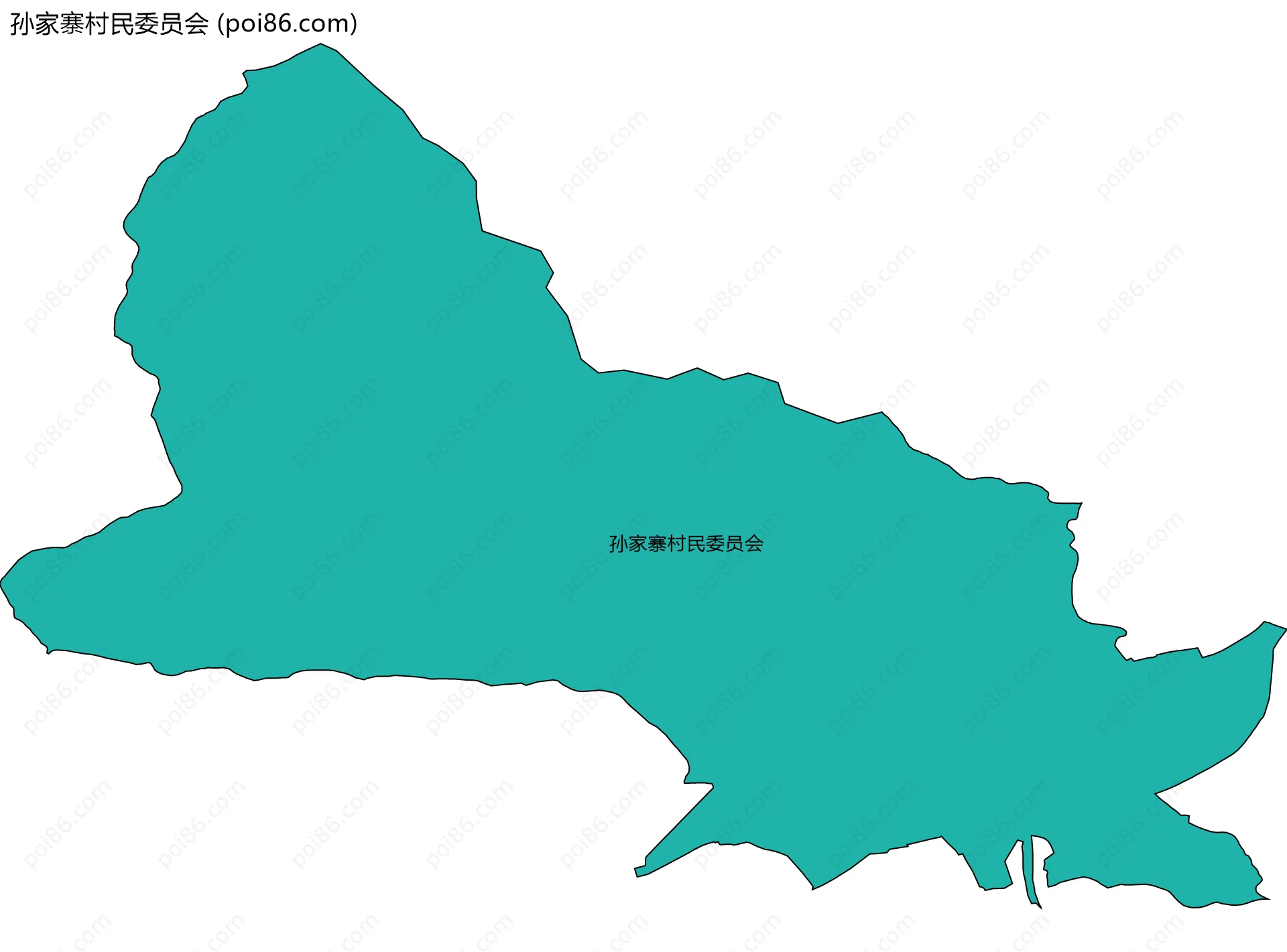 孙家寨村民委员会边界地图