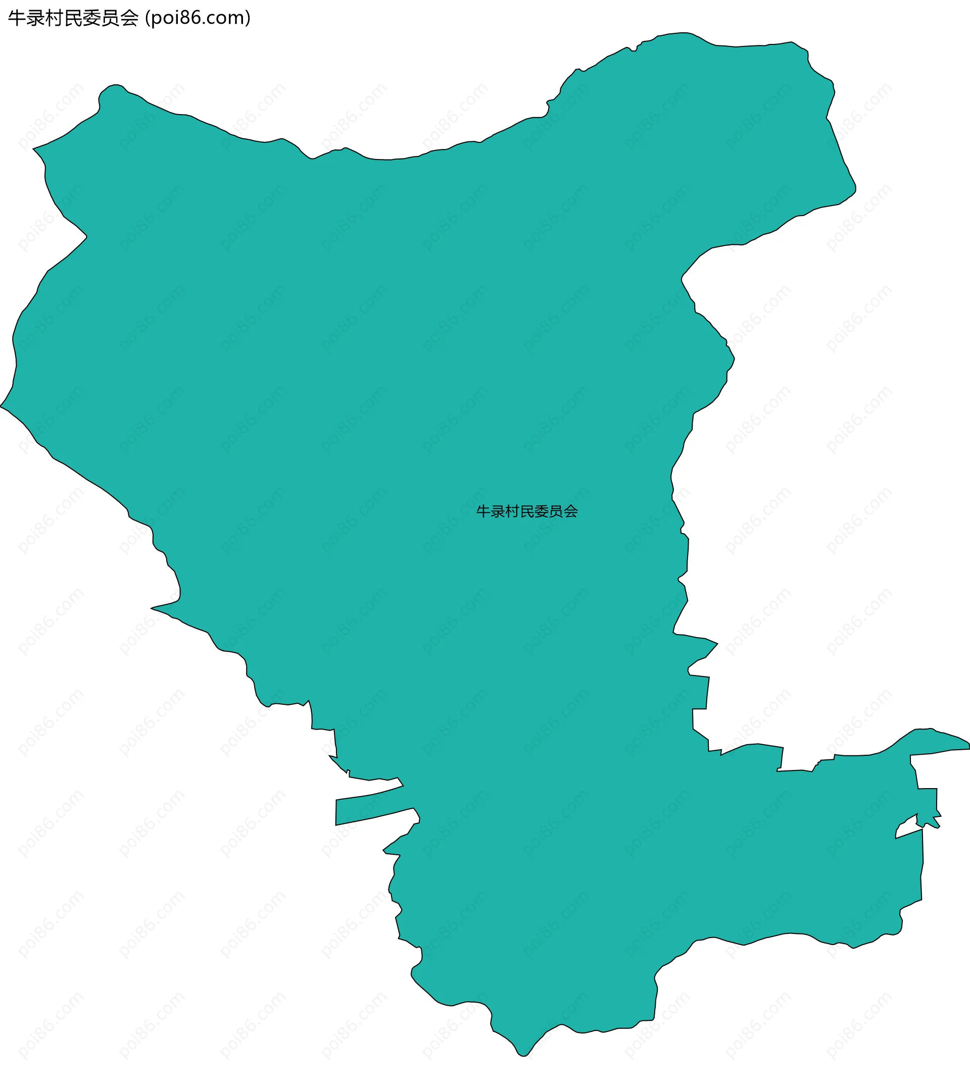 牛录村民委员会边界地图
