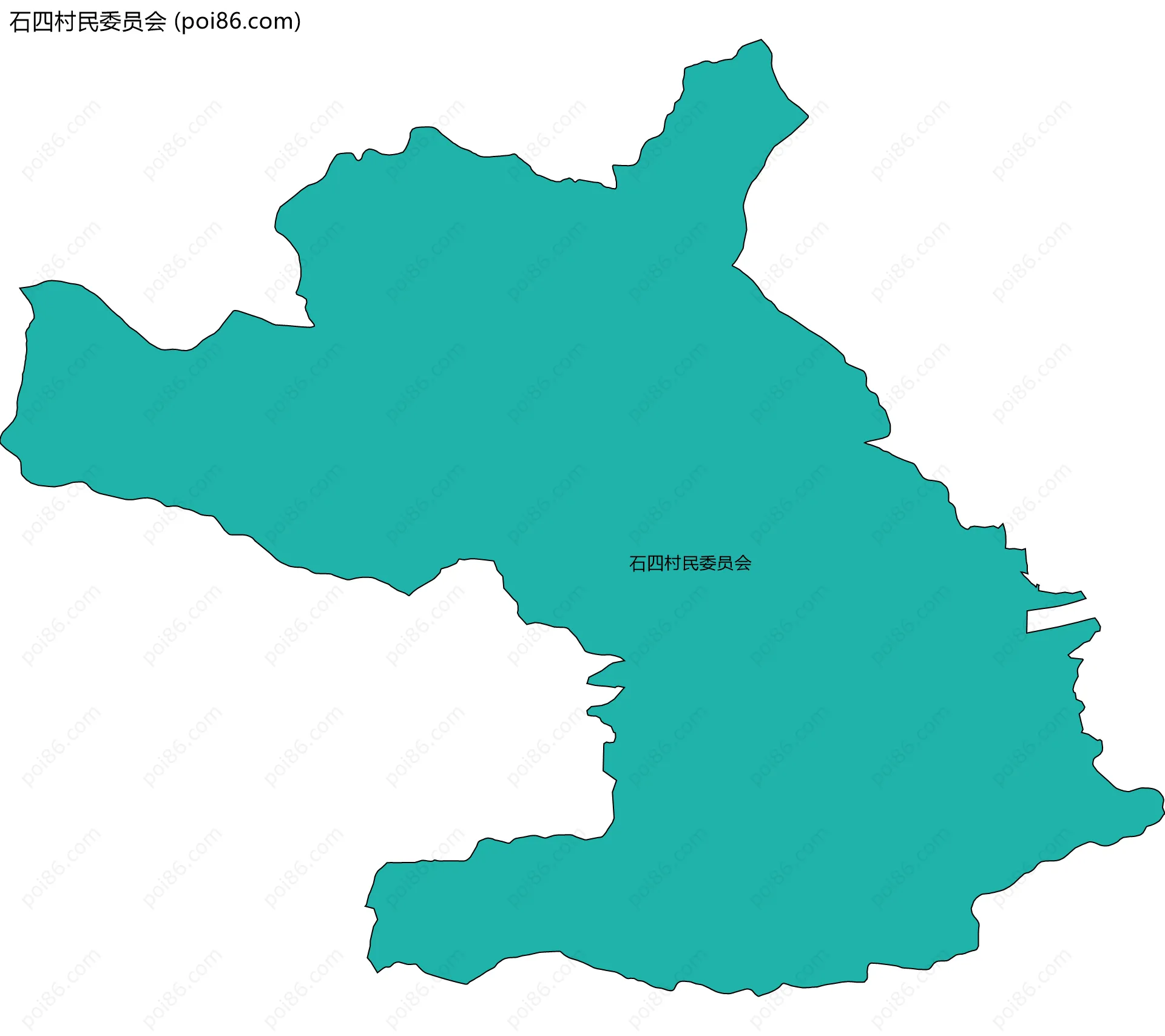 石四村民委员会边界地图