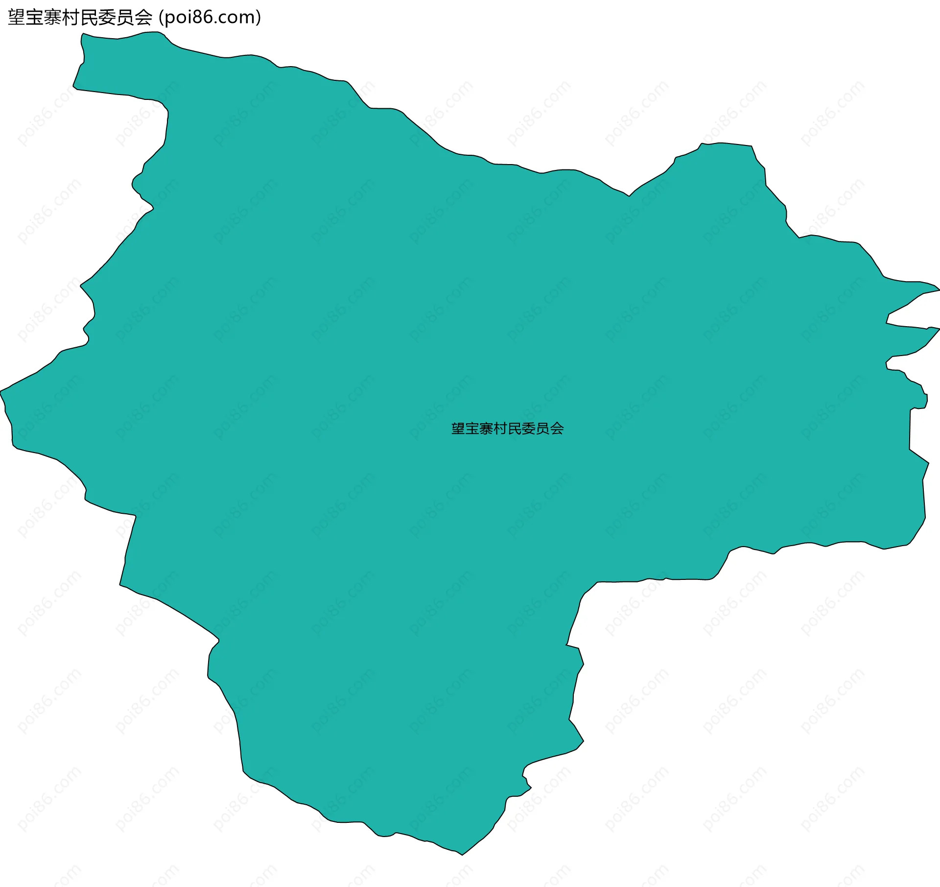 望宝寨村民委员会边界地图