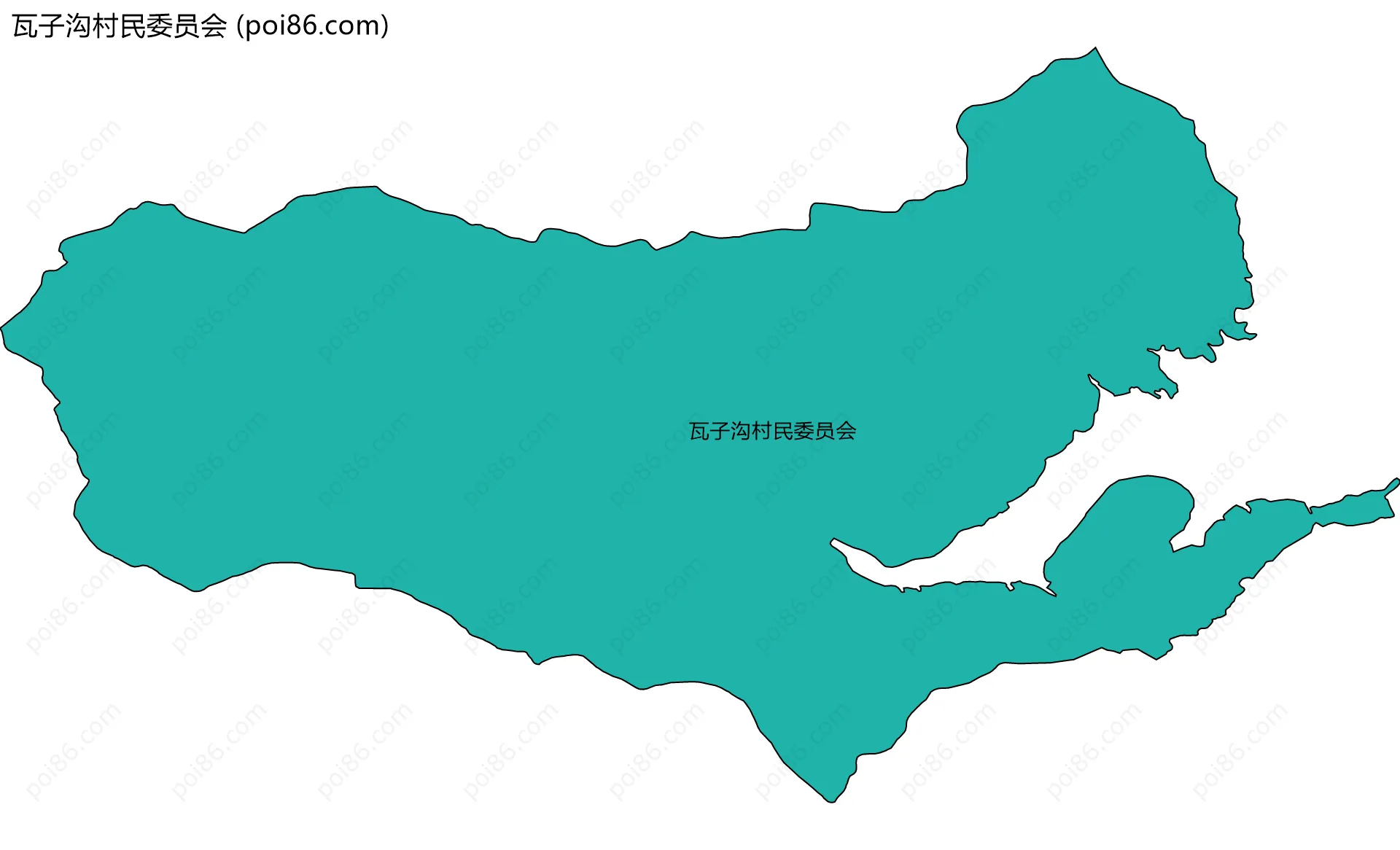 瓦子沟村民委员会边界地图