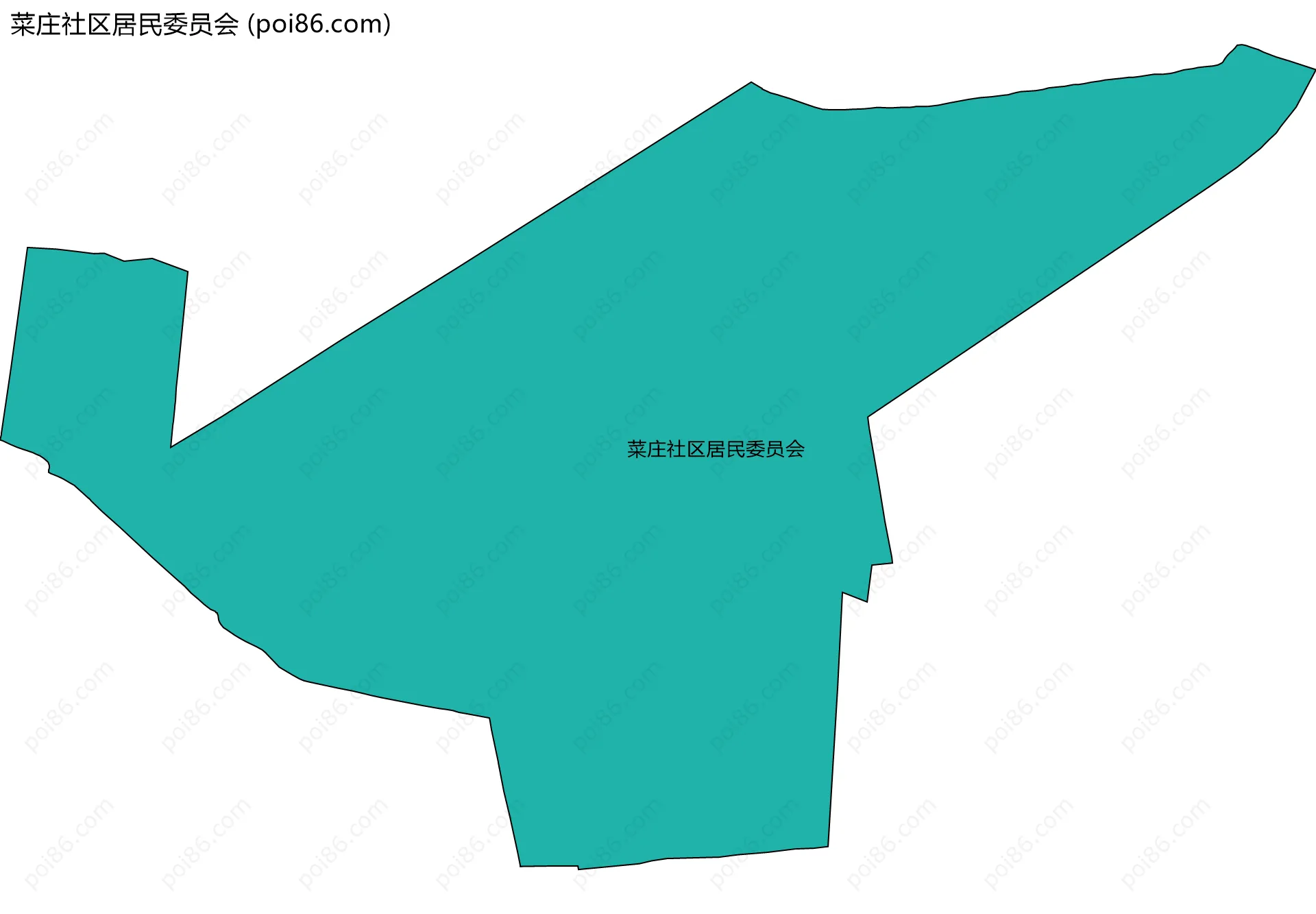 菜庄社区居民委员会边界地图
