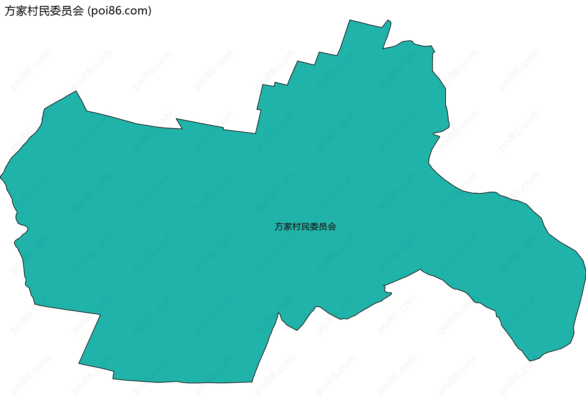 方家村民委员会边界地图