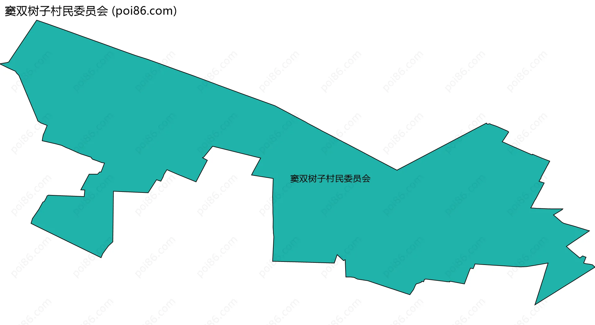 窦双树子村民委员会边界地图