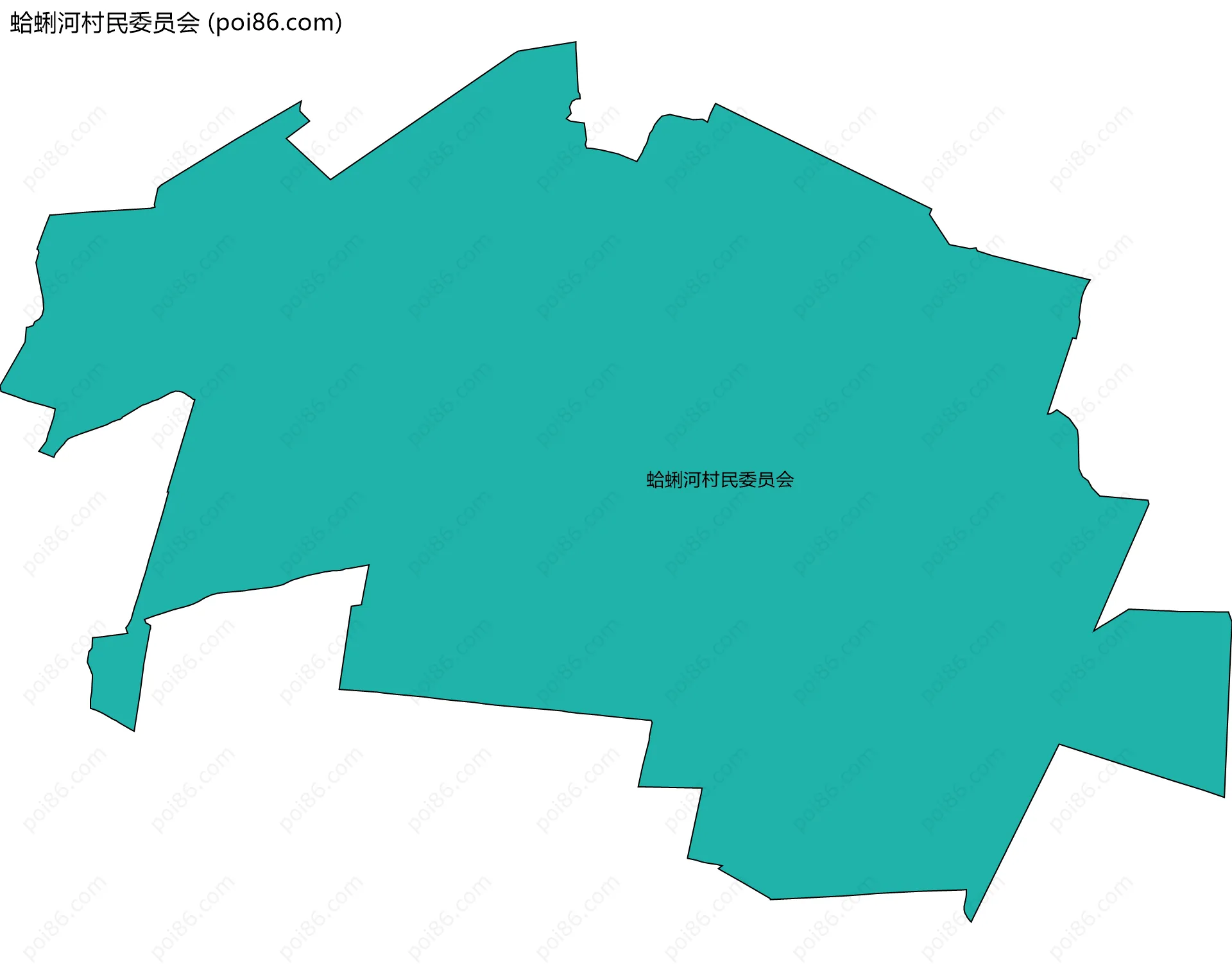 蛤蜊河村民委员会边界地图