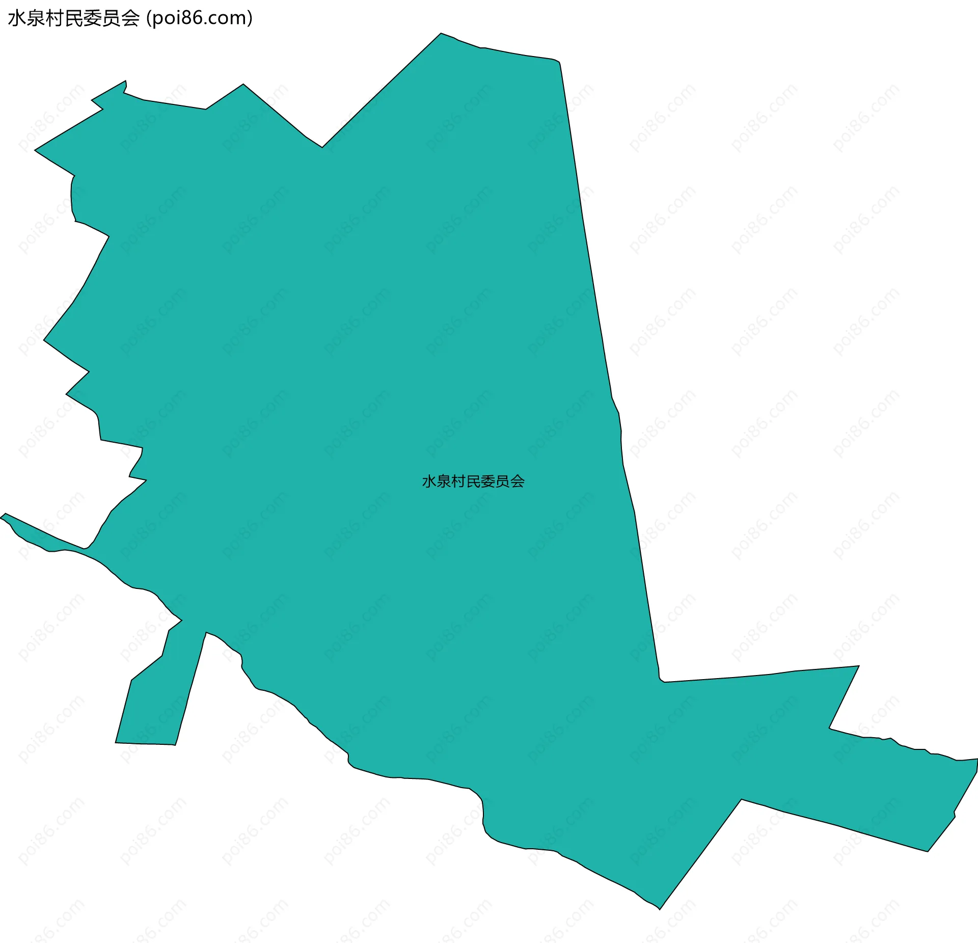 水泉村民委员会边界地图