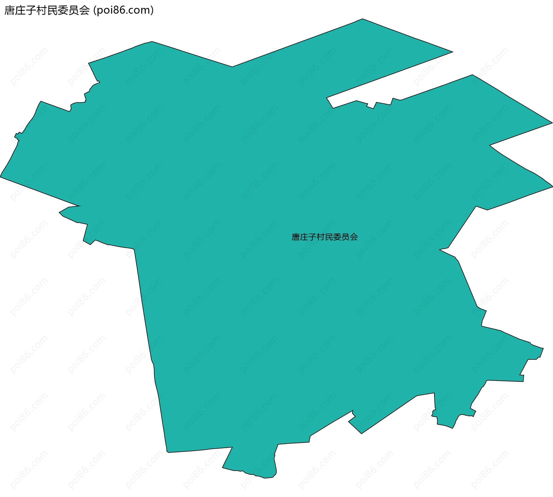 唐庄子村民委员会边界地图