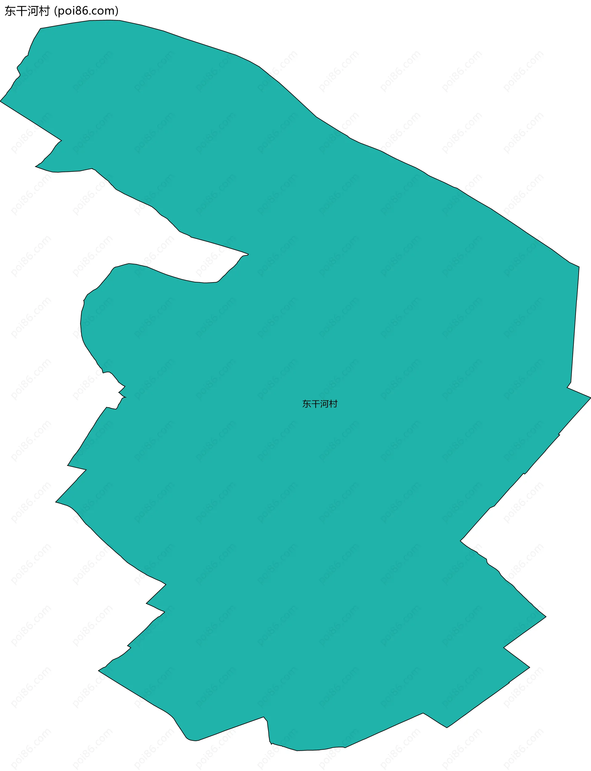 东干河村边界地图