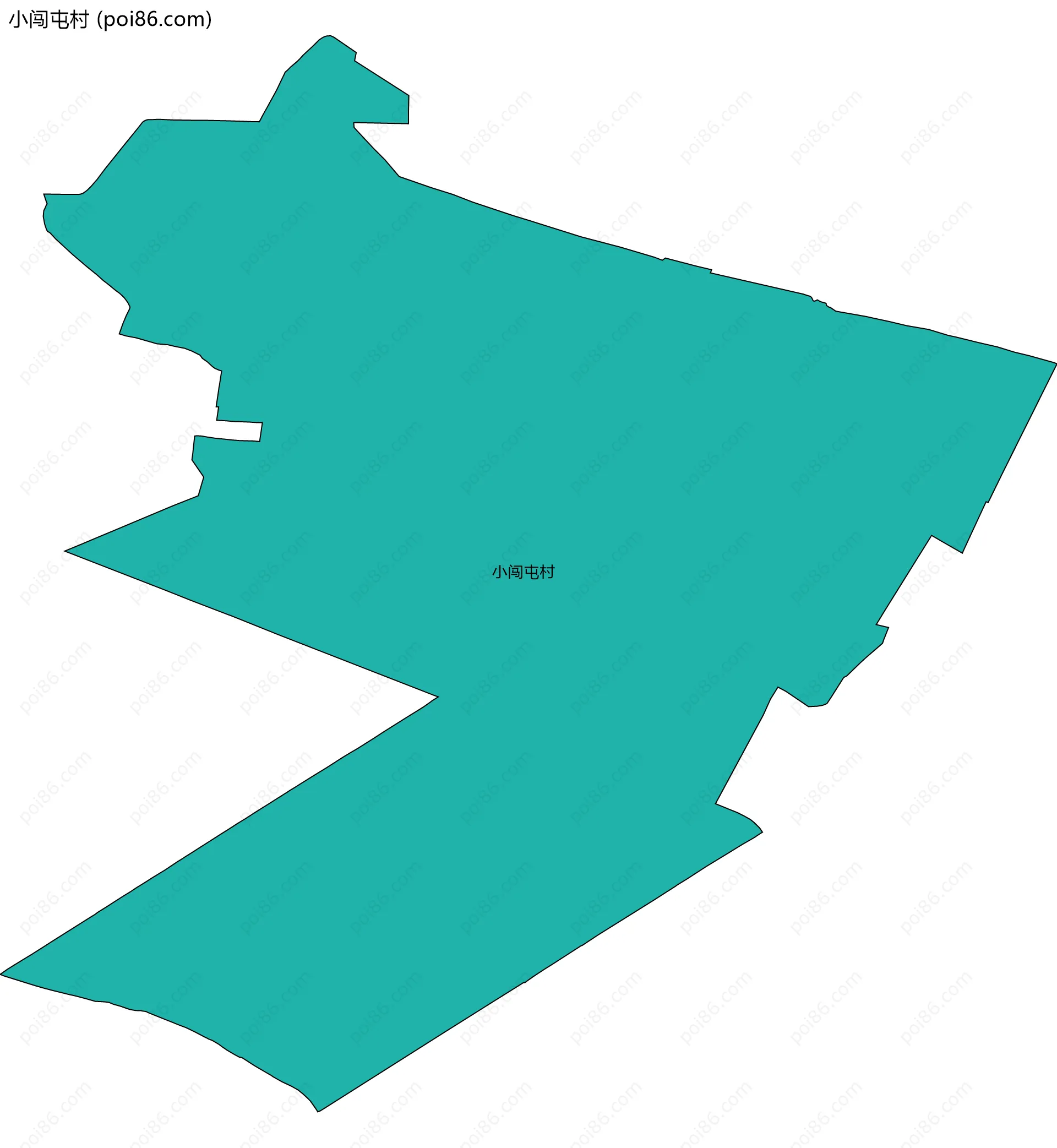 小闯屯村边界地图