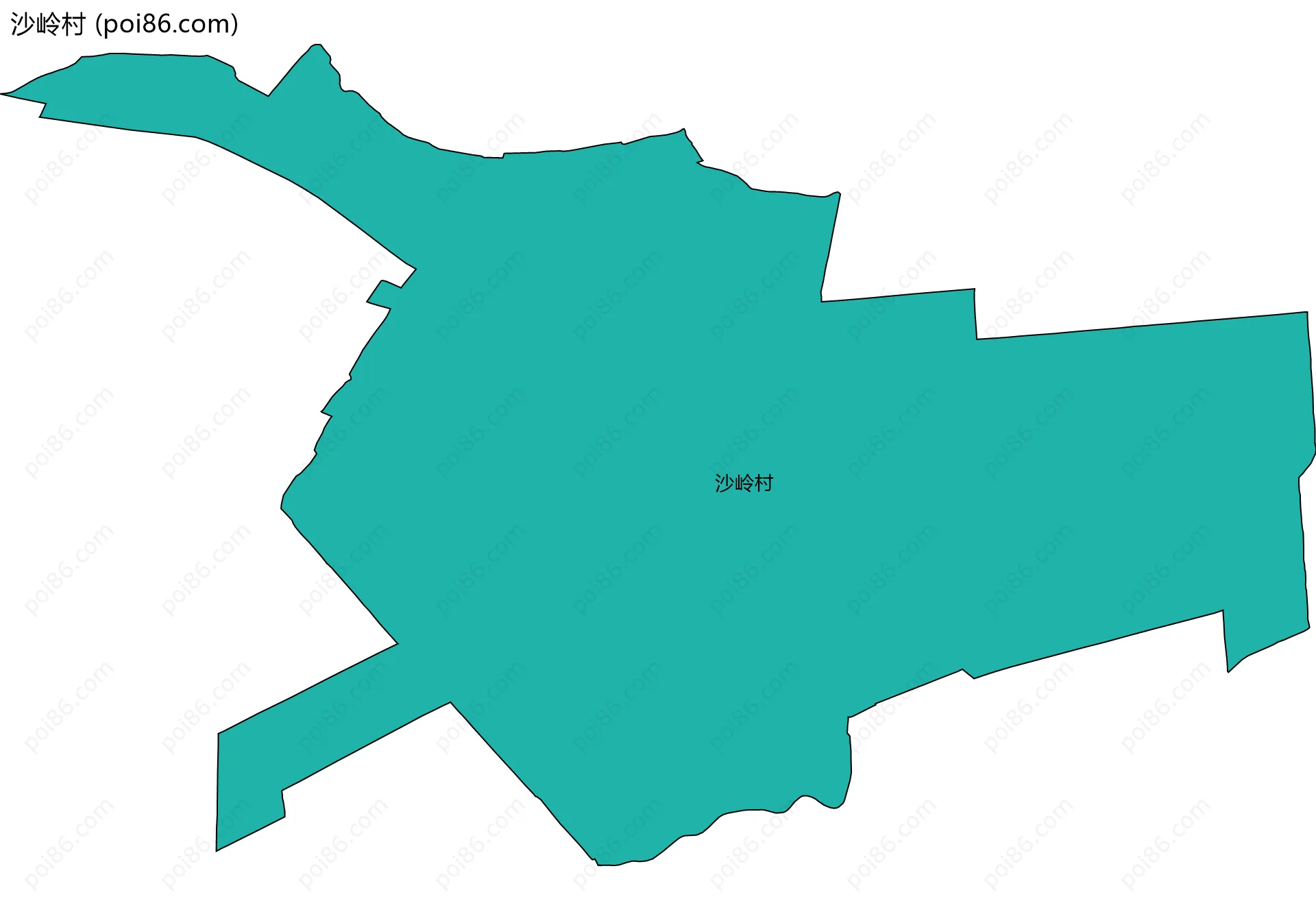 沙岭村边界地图
