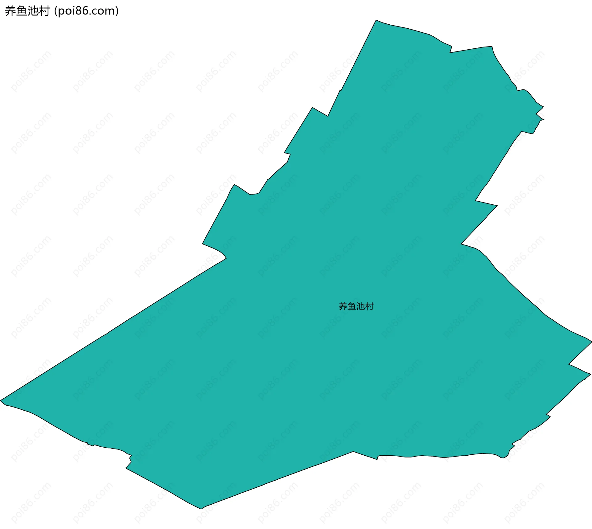 养鱼池村边界地图