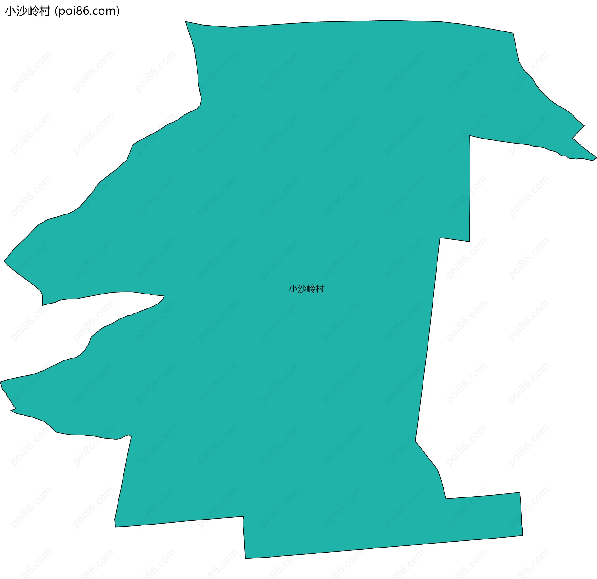 小沙岭村边界地图