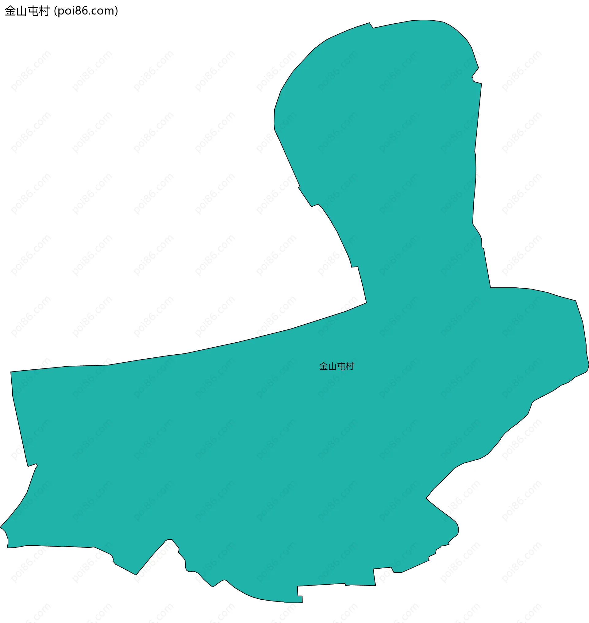 金山屯村边界地图