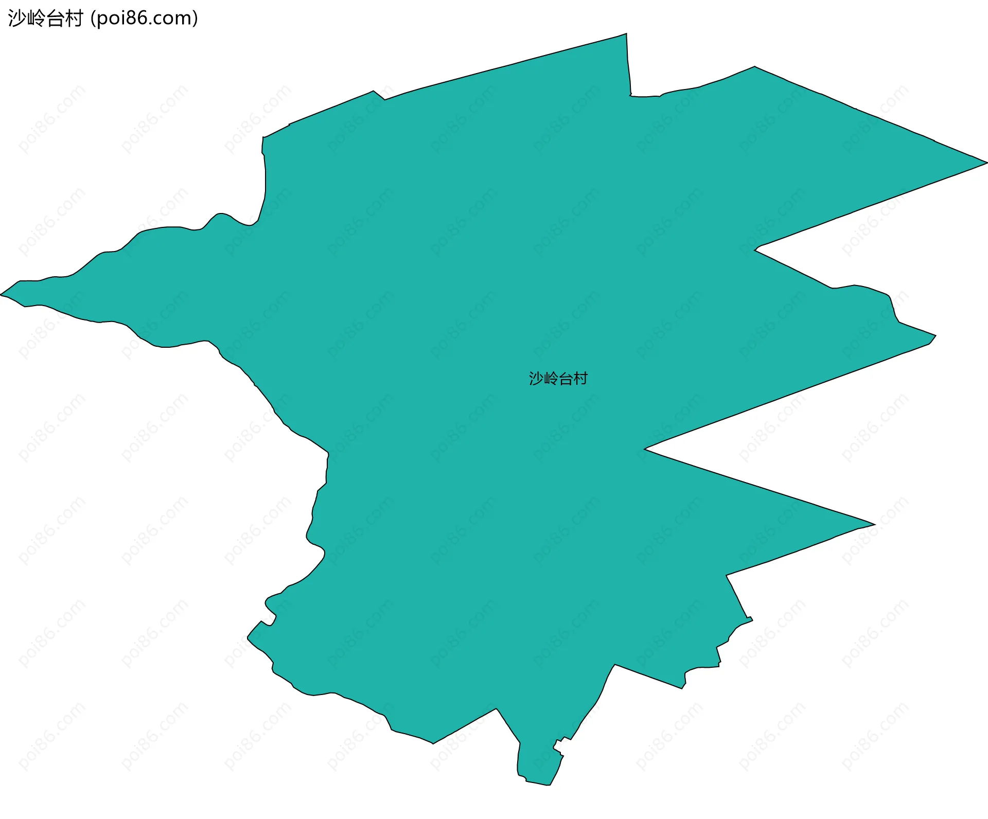 沙岭台村边界地图
