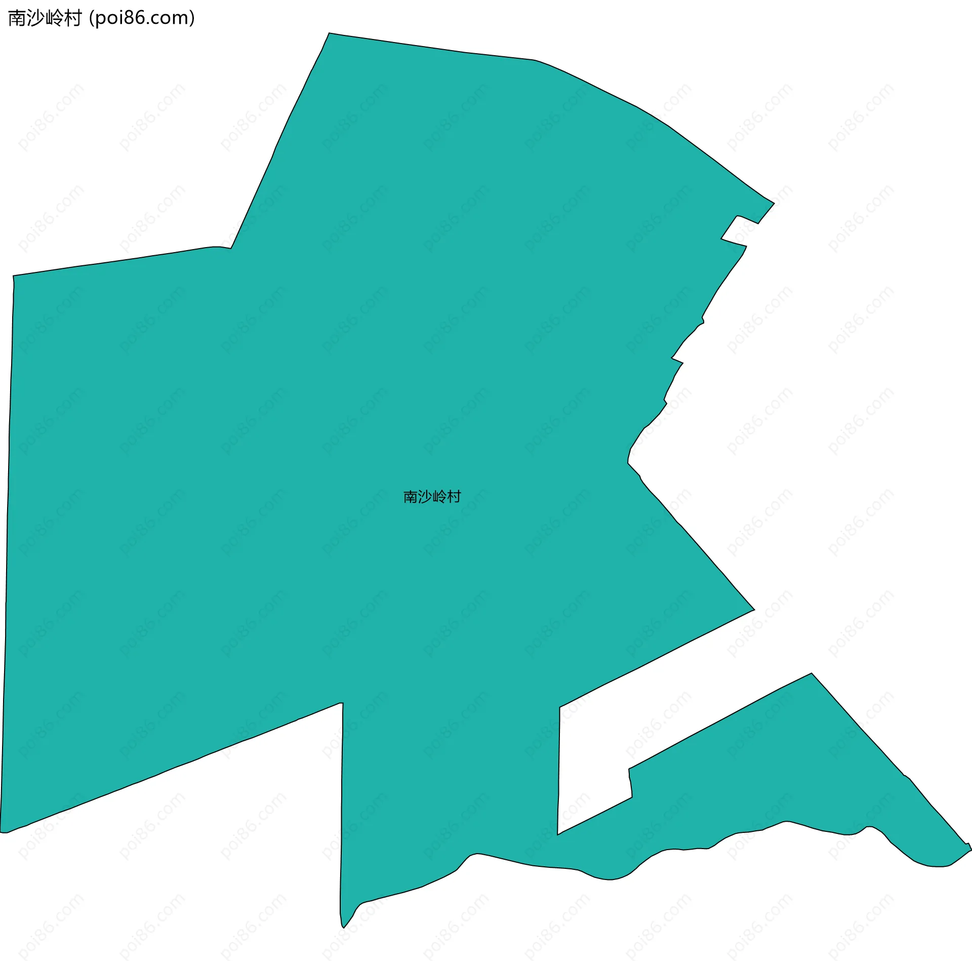 南沙岭村边界地图