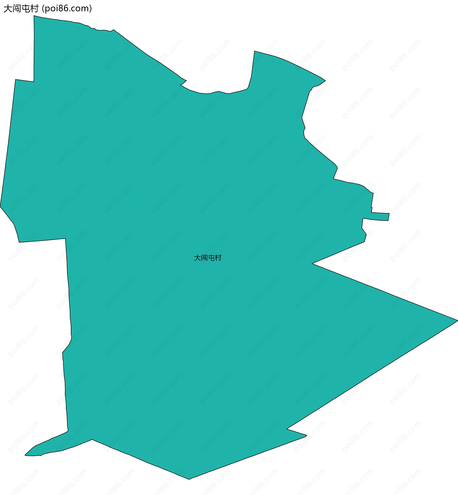 大闯屯村边界地图