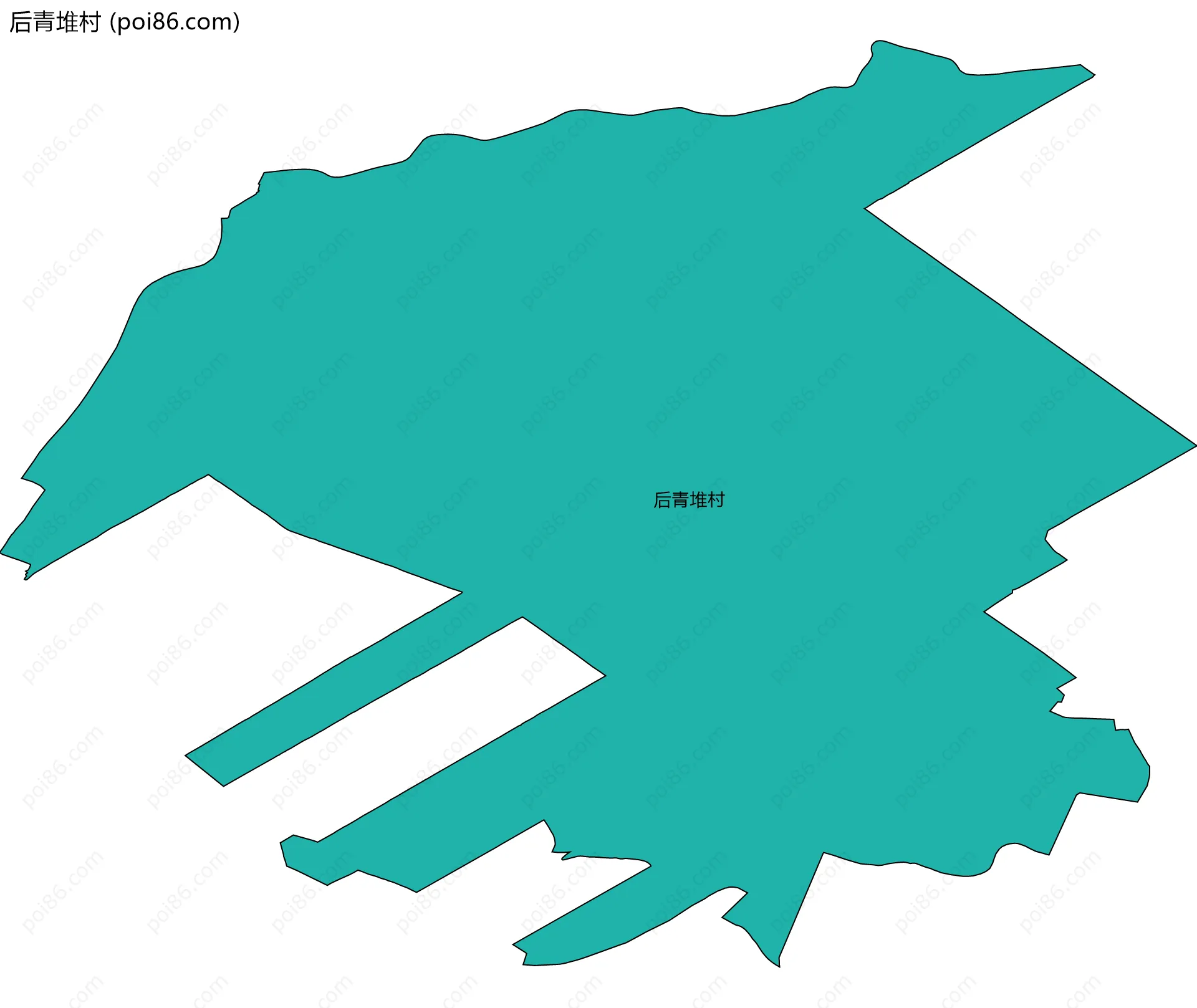 后青堆村边界地图