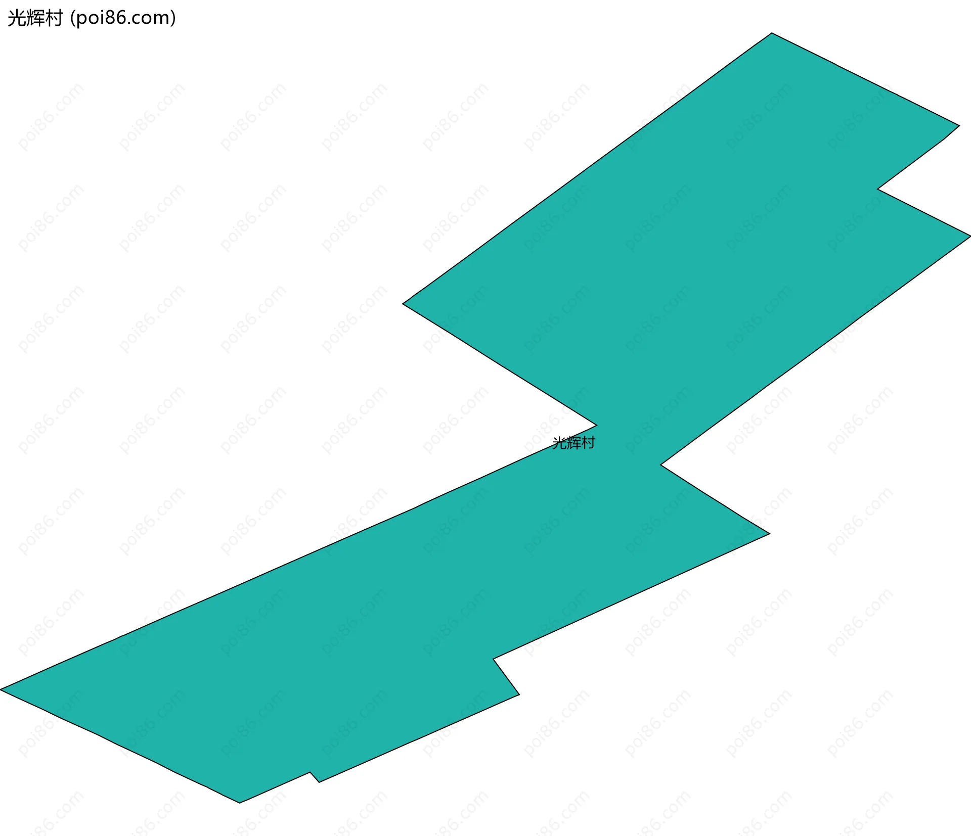 光辉村边界地图