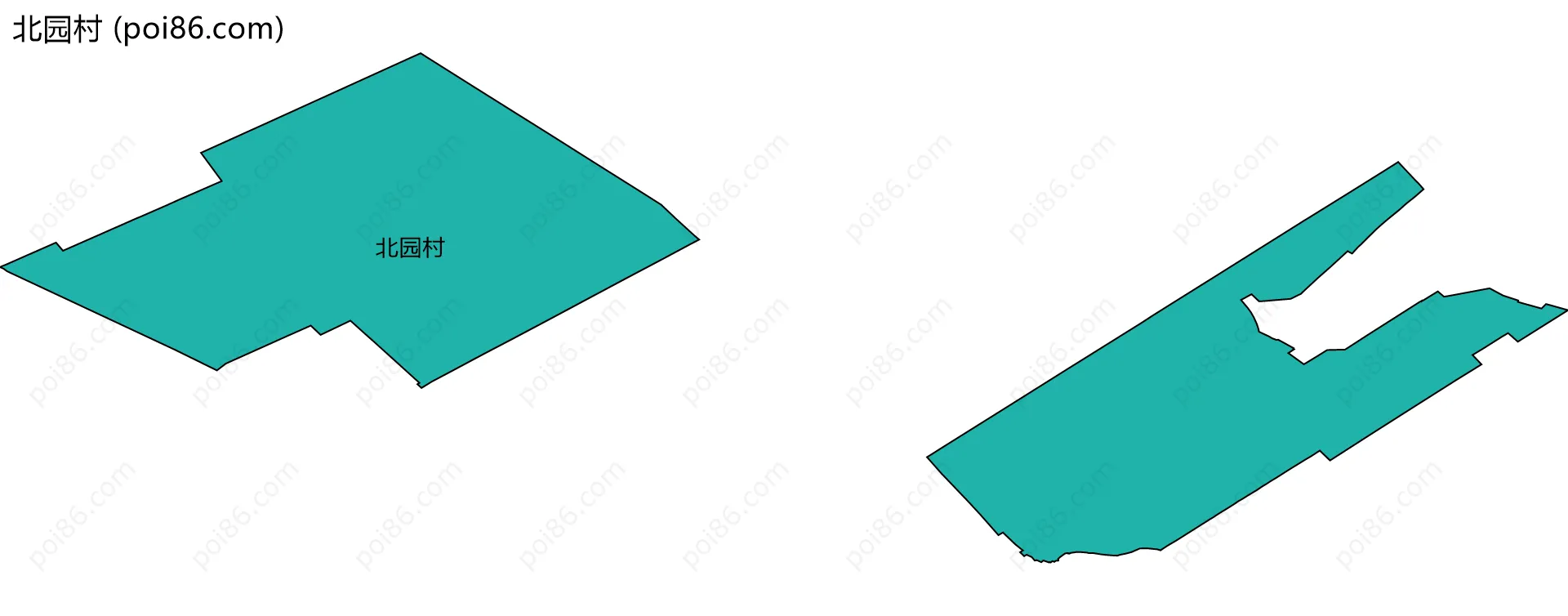 北园村边界地图