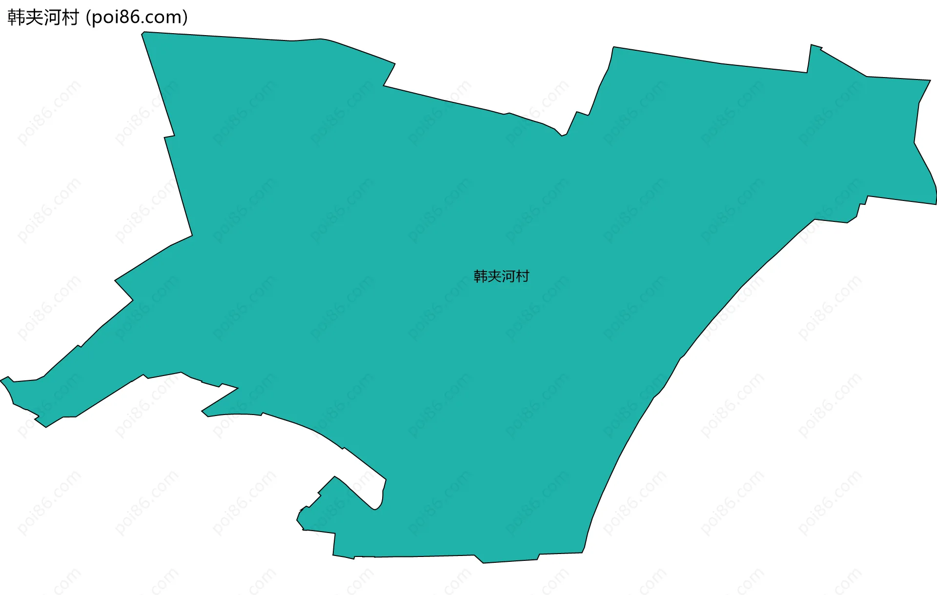 韩夹河村边界地图