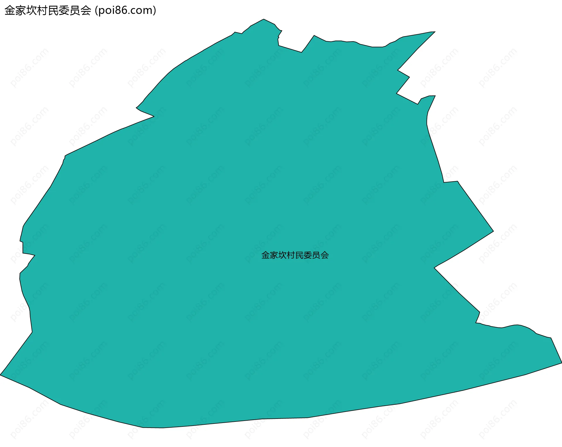 金家坎村民委员会边界地图