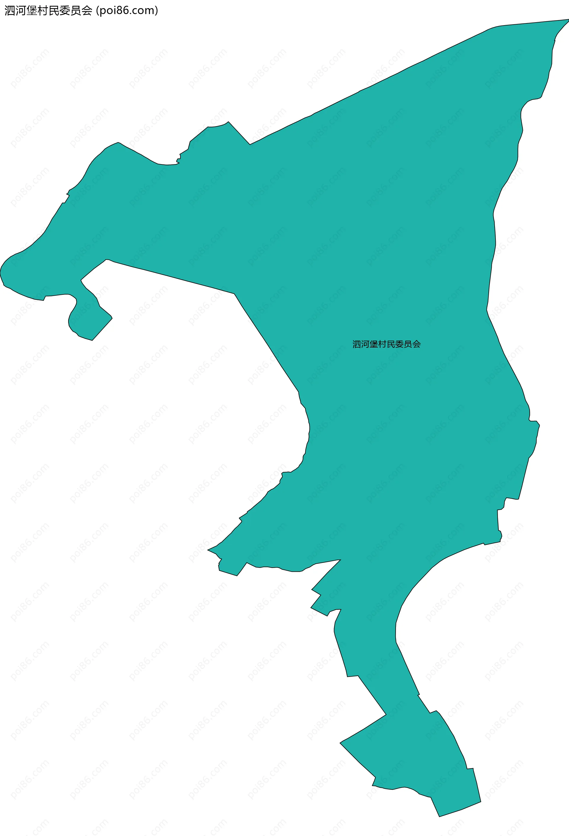 泗河堡村民委员会边界地图