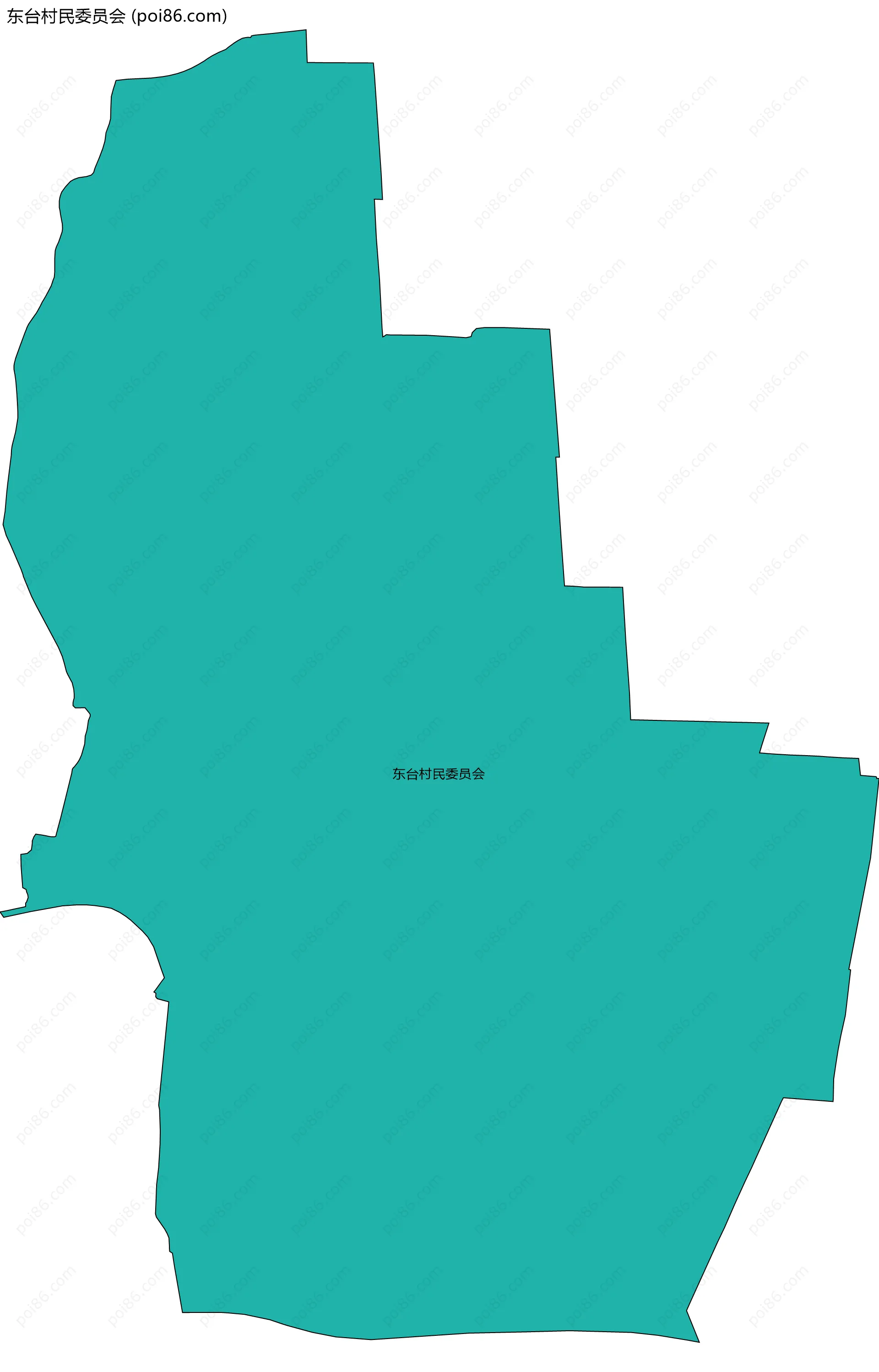 东台村民委员会边界地图